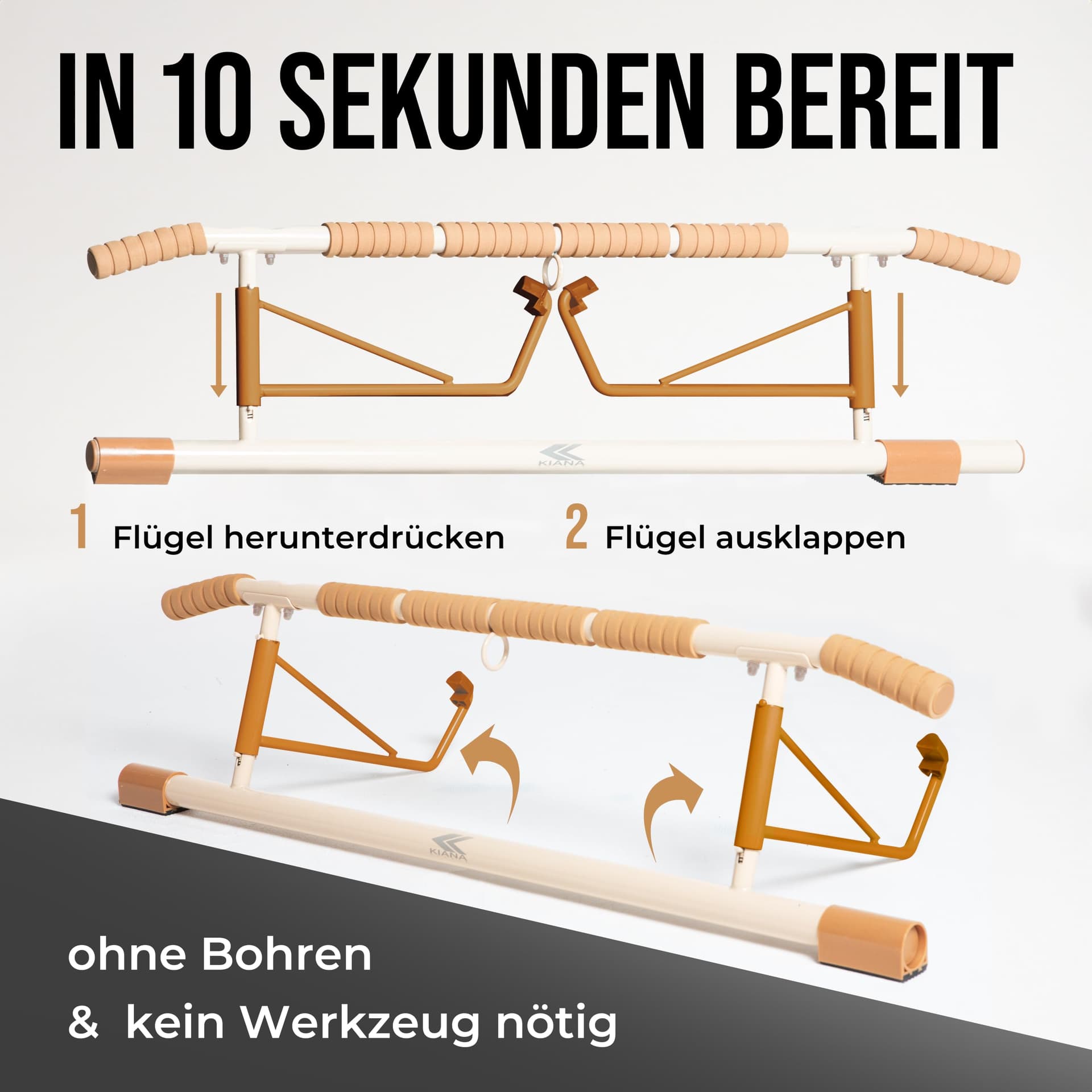 KIANA SPORTS Klimmzugstange für Türrahmen ohne Bohren & – Bild 3