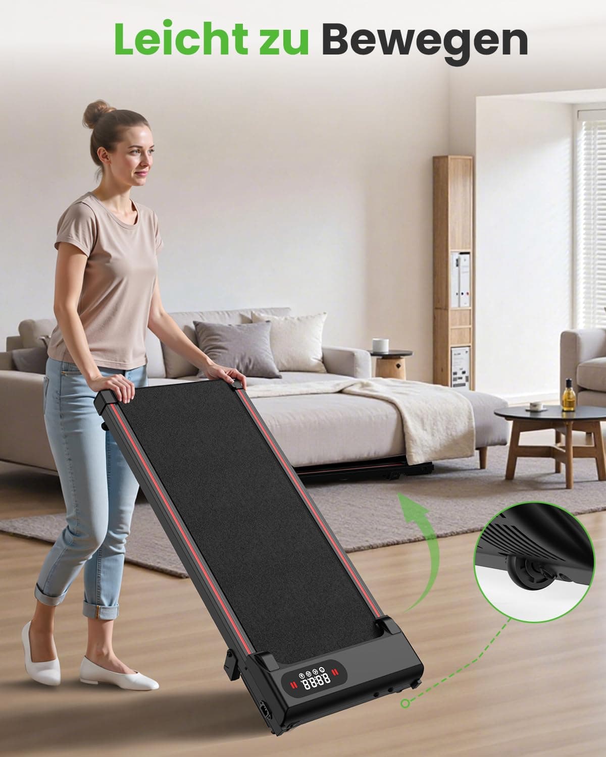 HOMEFITNESSCODE Walking Pad Laufband mit Neigung – Bild 6