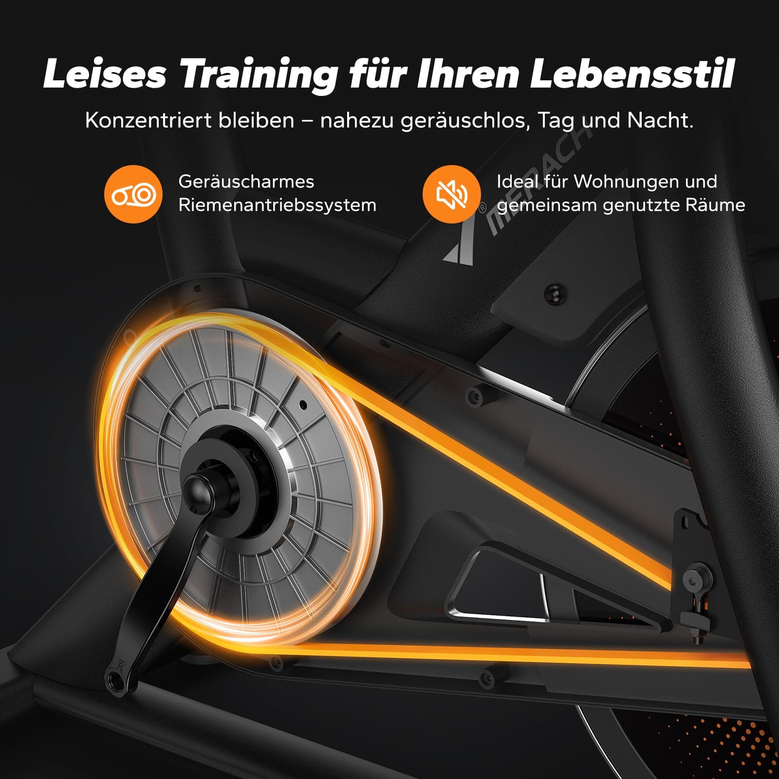MERACH Heimtrainer Fahrrad mit Magnetischem Widerstand – Bild 4