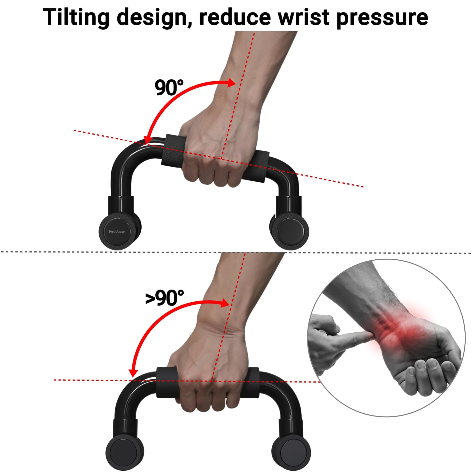Readaeer Liegestützgriffe Push Up Bars Liegestütze Ständer Pushup – Bild 4
