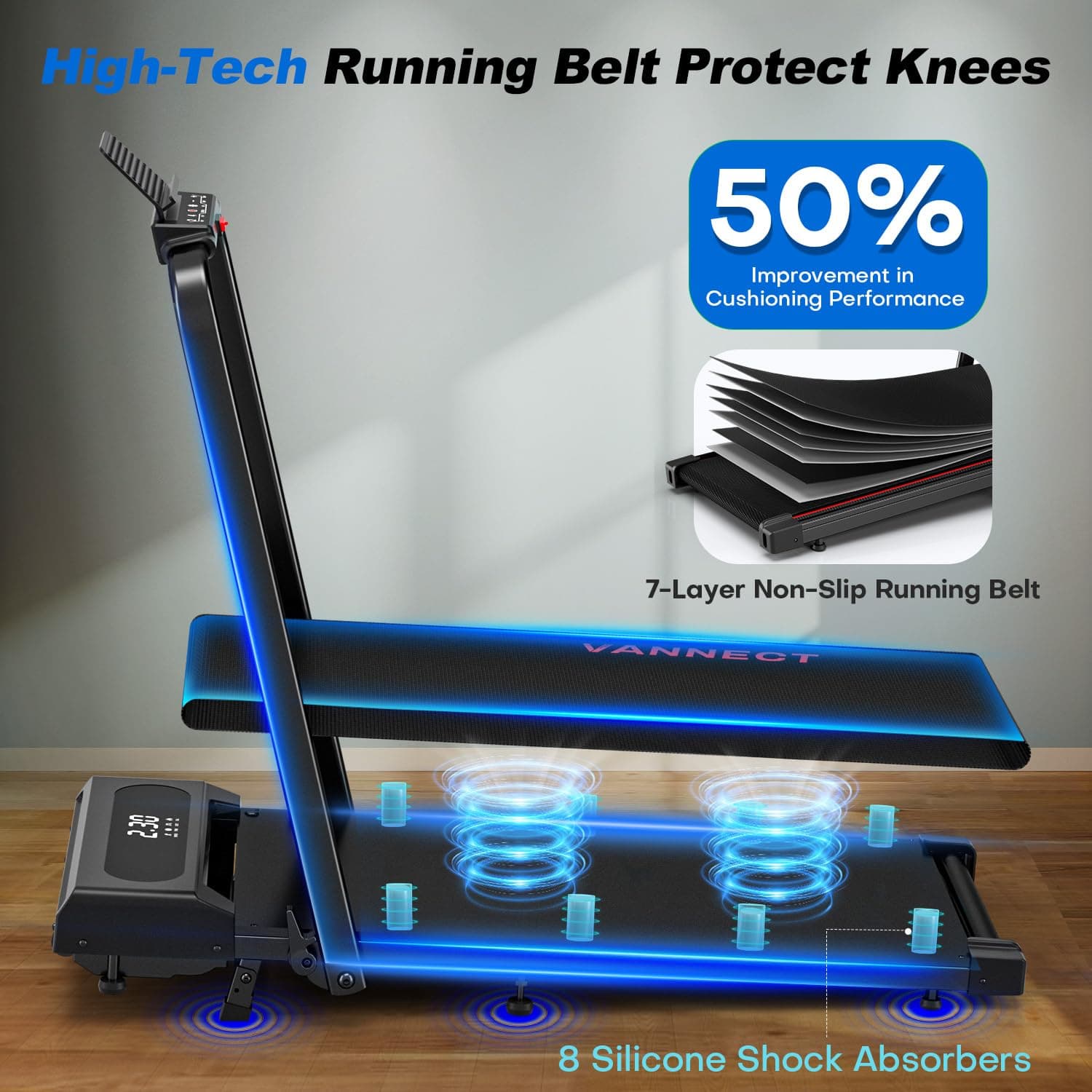 vannect 6 in 1 Folding Treadmill with 1-12KM/H – Bild 4