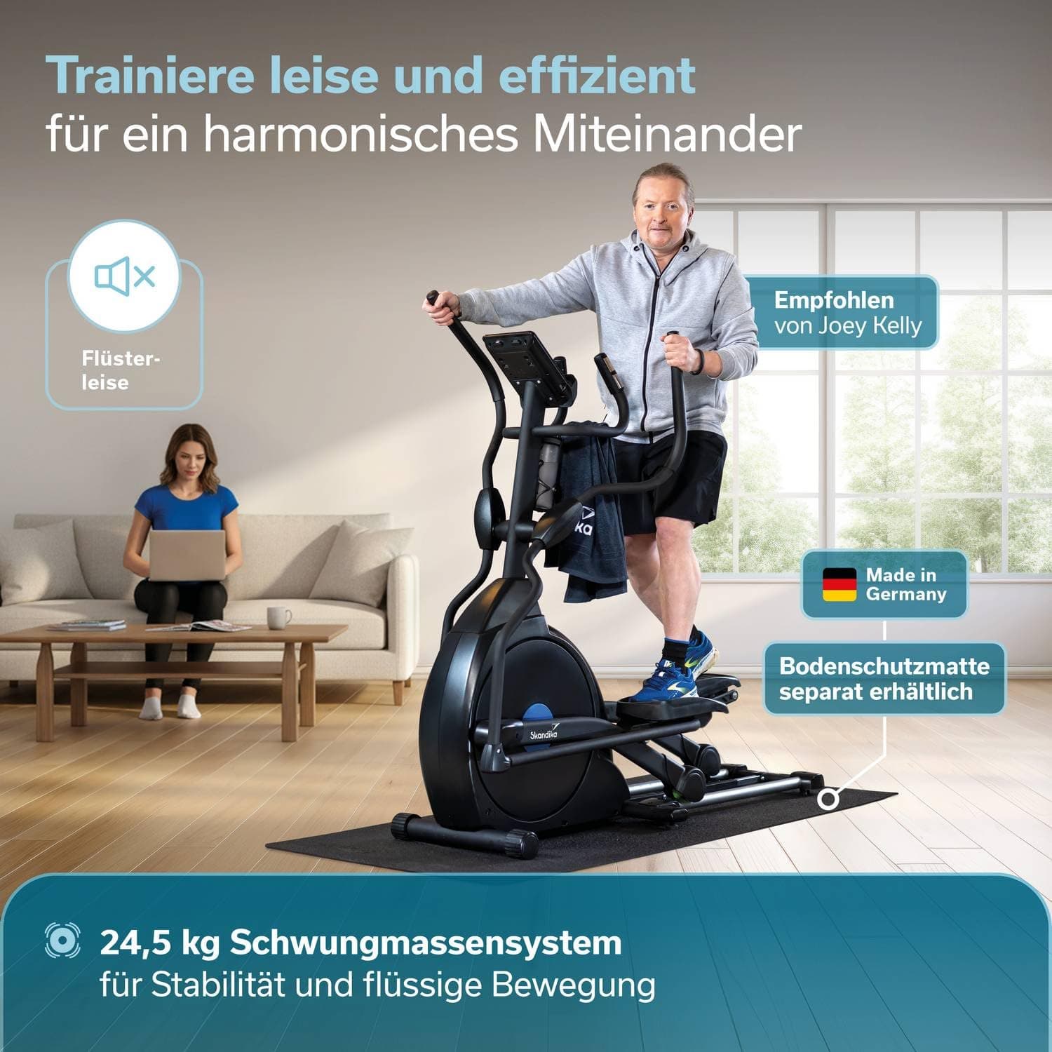 Skandika Crosstrainer für Zuhause Carbon Champ – Bild 8