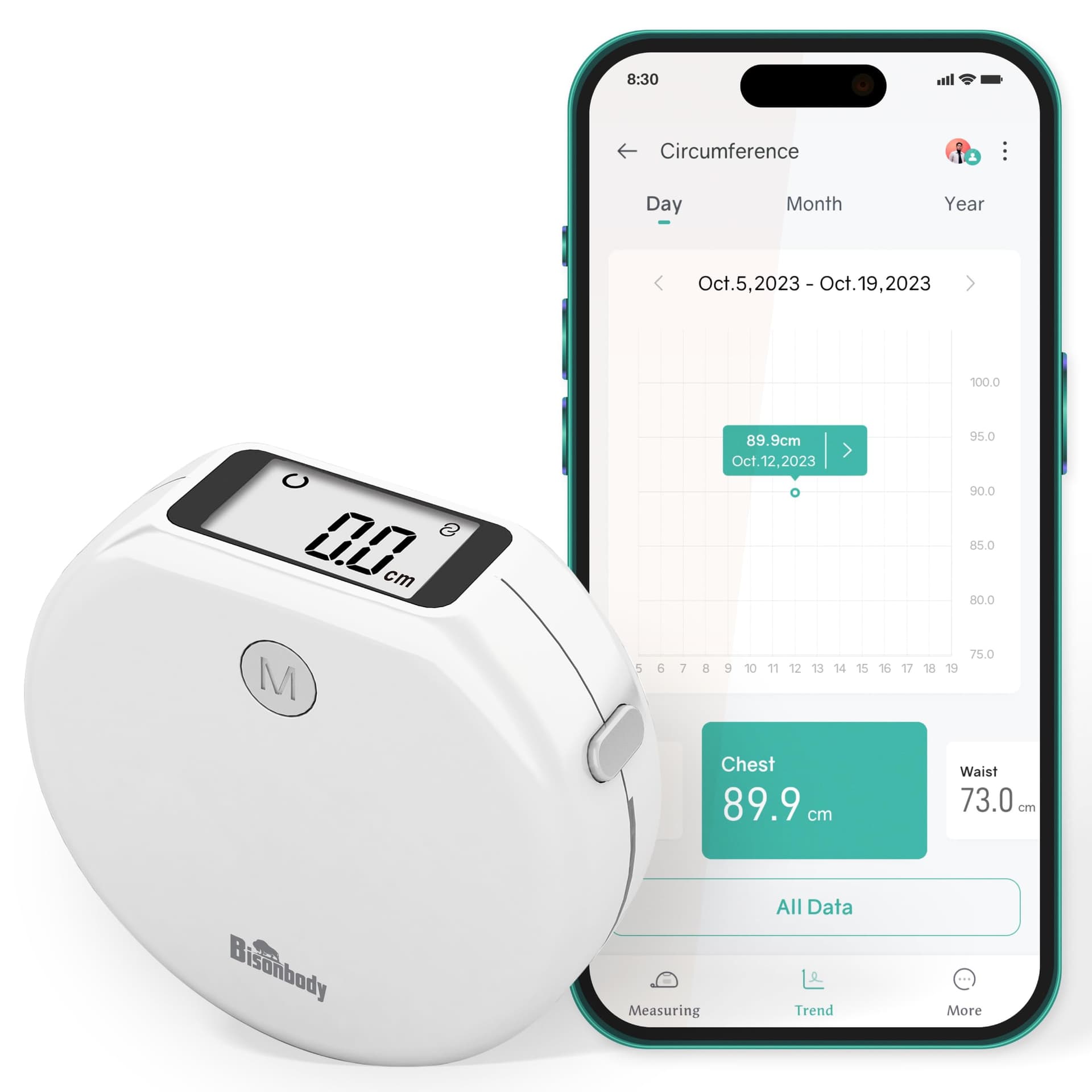 Bisonbody Smart Body Measuring Tape with App