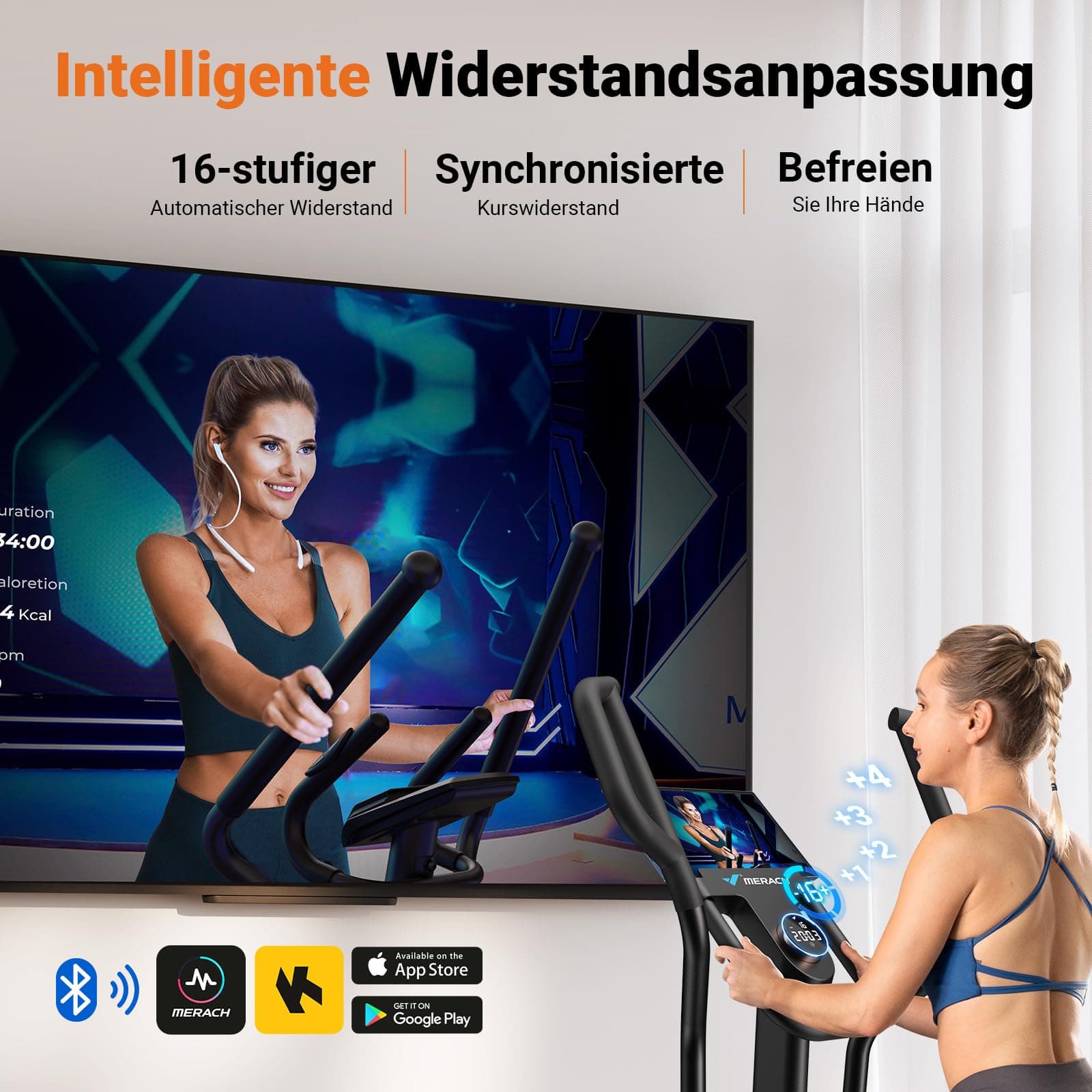 MERACH Umweltfreundlich Crosstrainer für Zuhause mit 47 cm – Bild 4