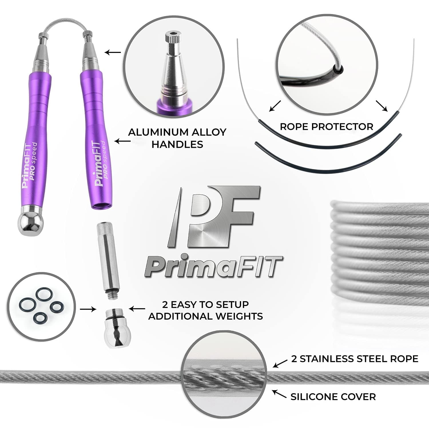 PrimaFit Pro Speed Cuerda Saltar – Bild 4