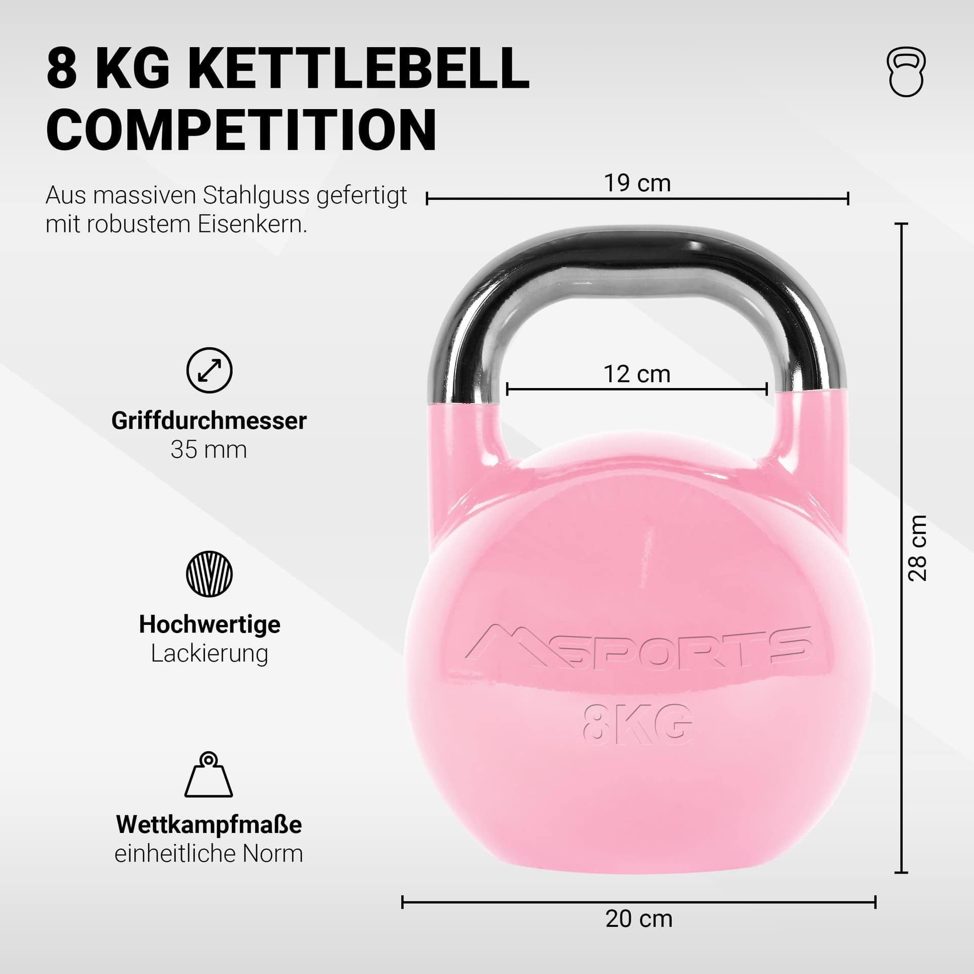 MSPORTS Kettlebell Competition 8 kg – Bild 2