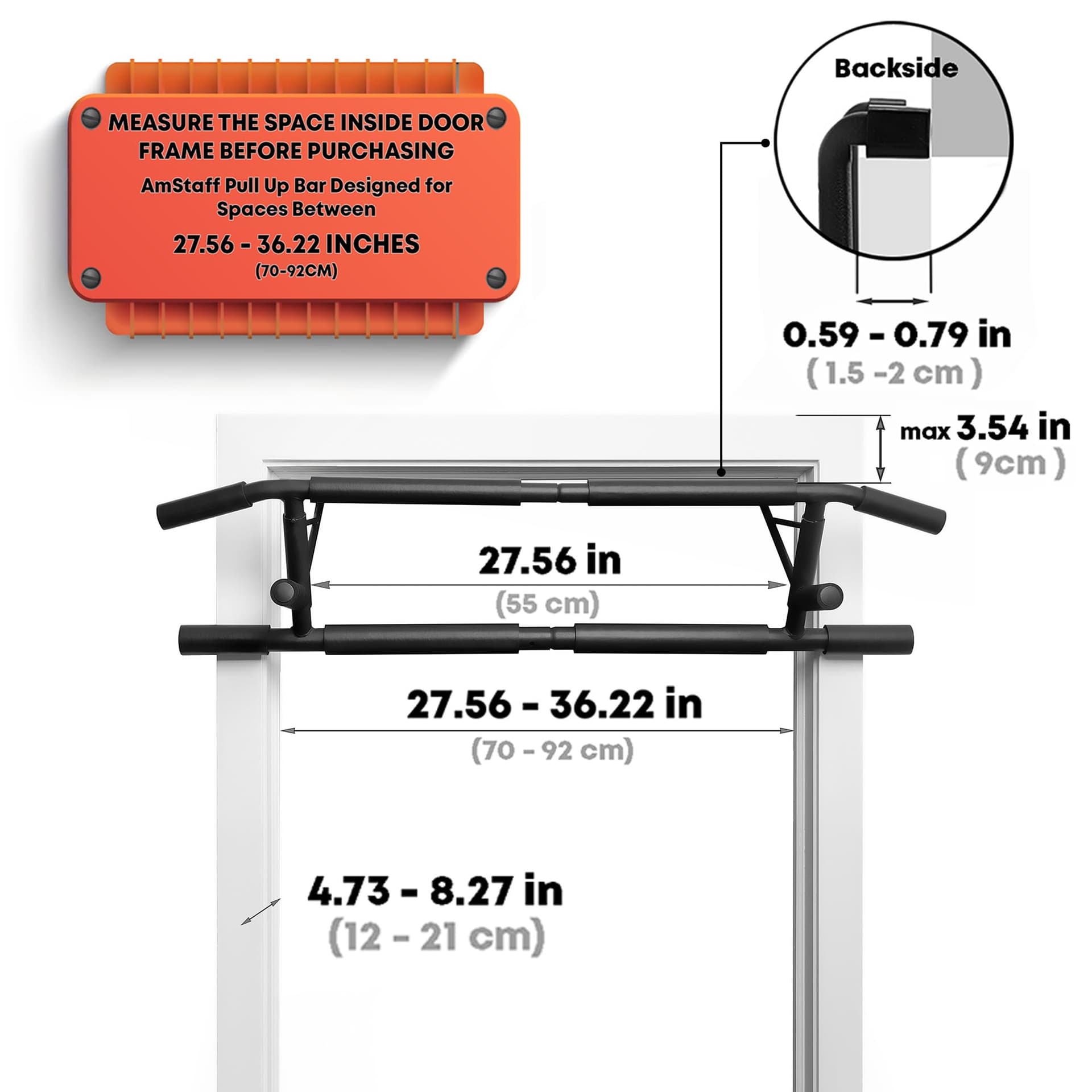 AmStaff Fitness Doorway Pull Up Bar – Bild 2