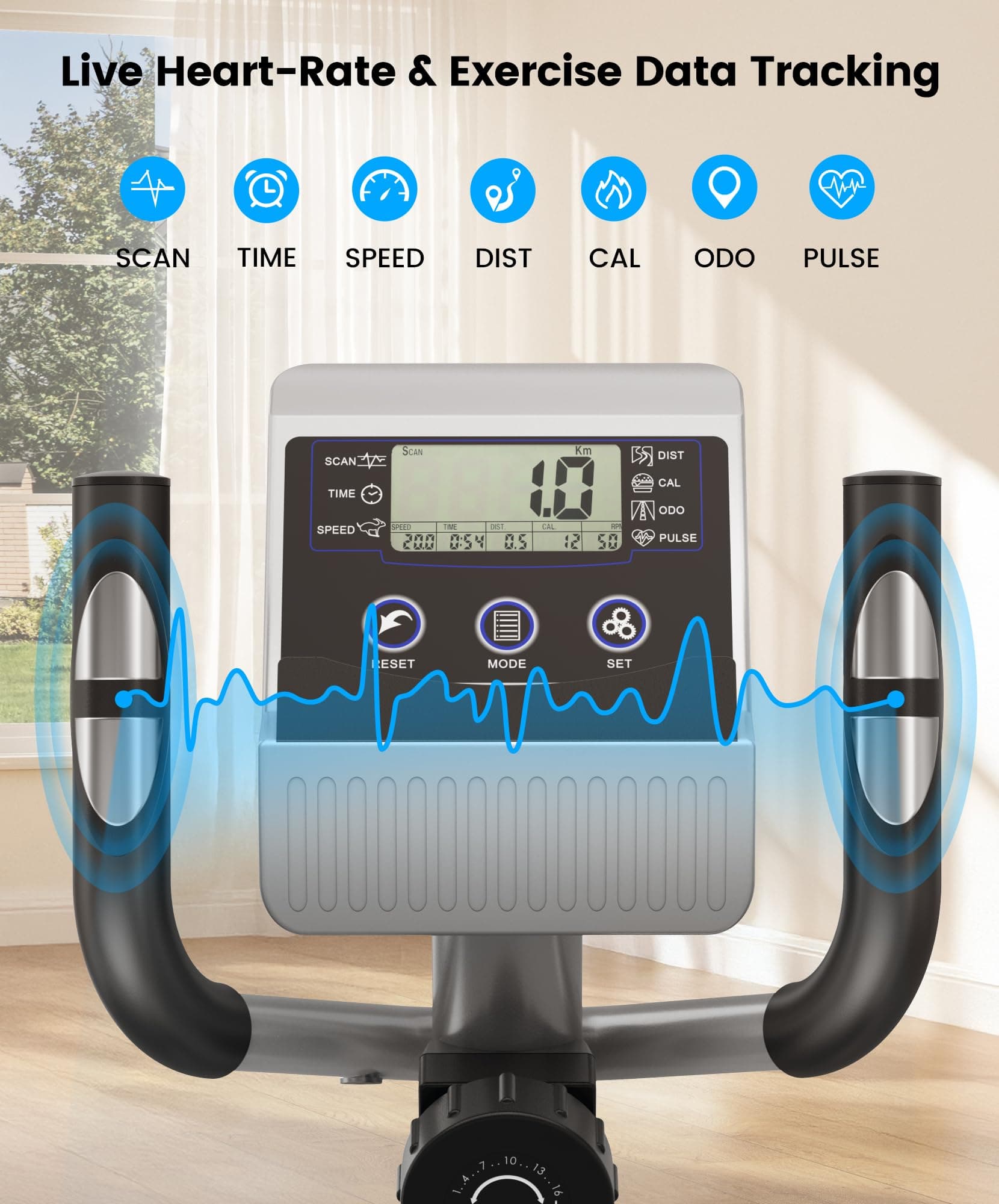 THERUN Crosstrainer, ultraleiser Ellipsentrainer für Zuhause, 6 kg – Bild 6