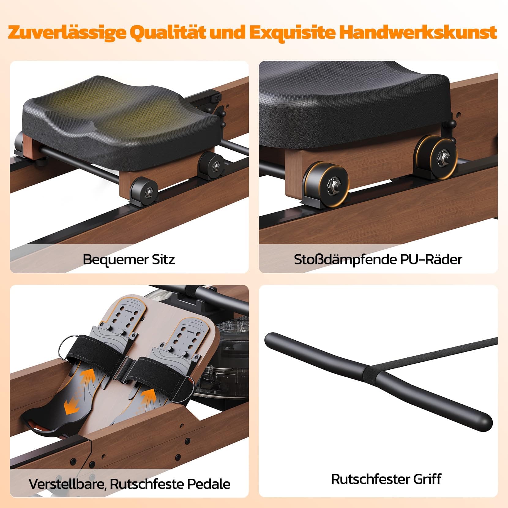 Dripex Rudergerät für Zuhause Wasserrudergerät Klappbar – Bild 5
