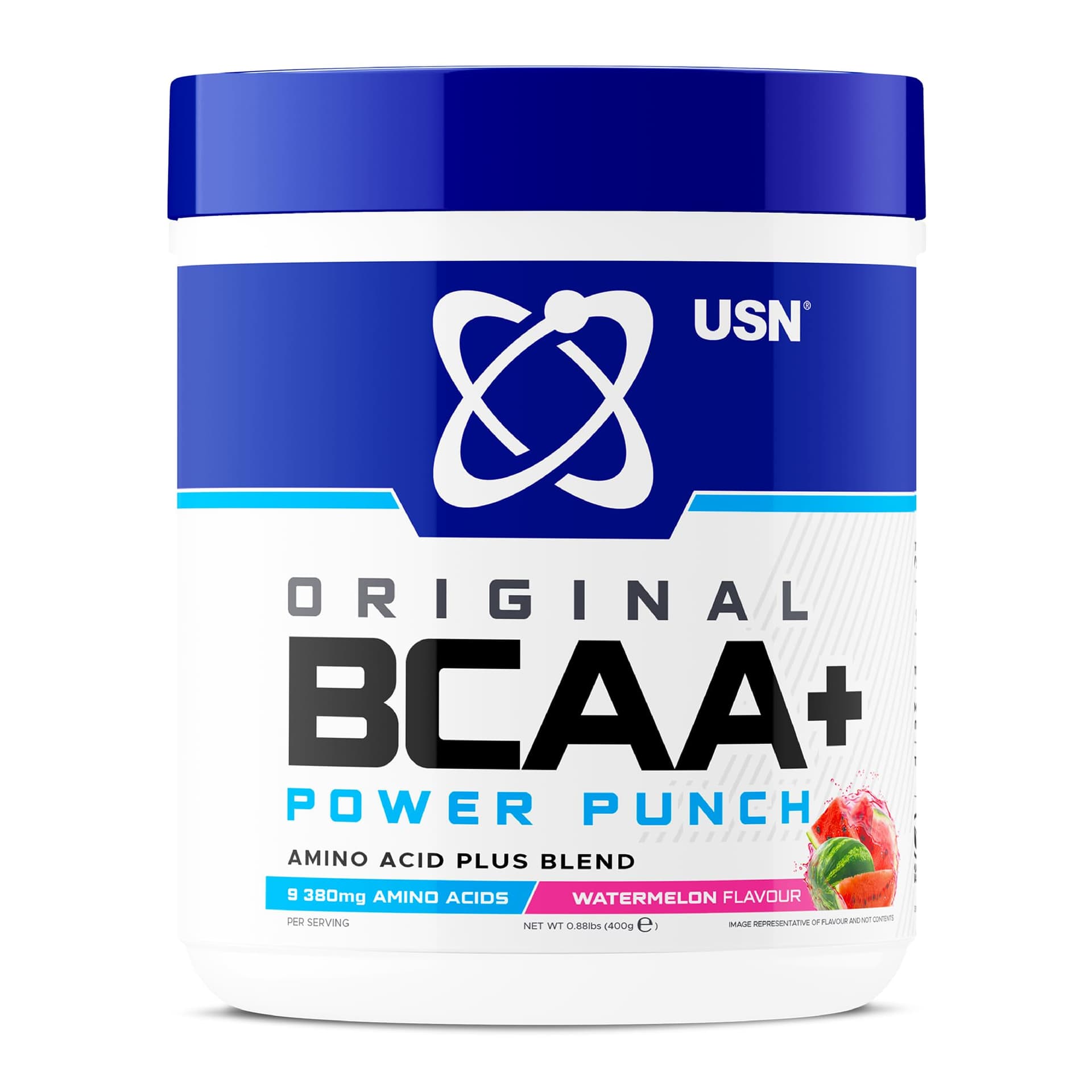 USN Power Punch BCAA Amino Acids Powder, Watermelon Flavour - 400g