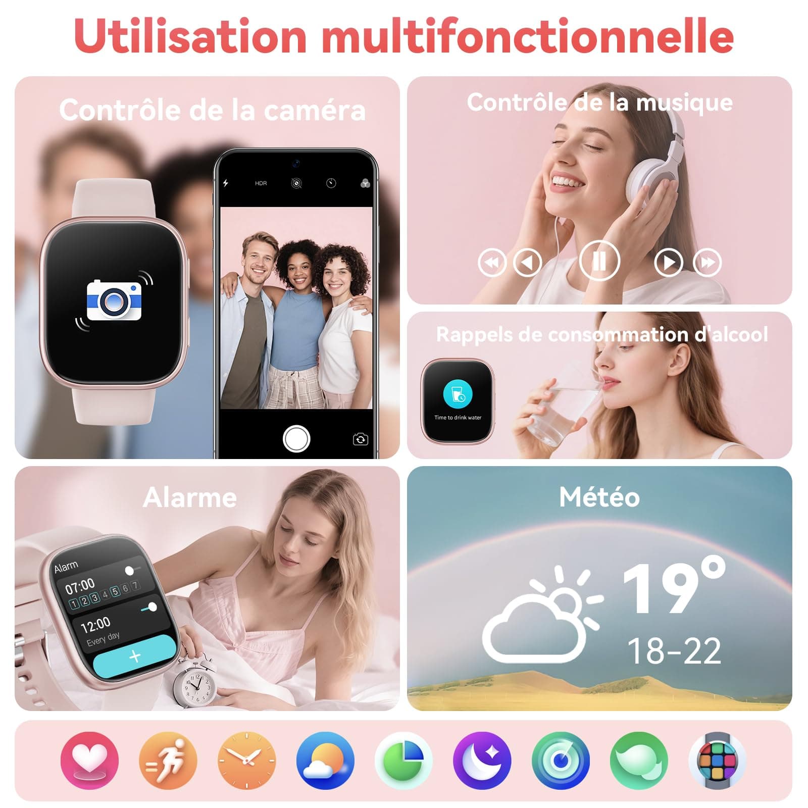 Mingtawn Smartwatch Damen Herren – Bild 6