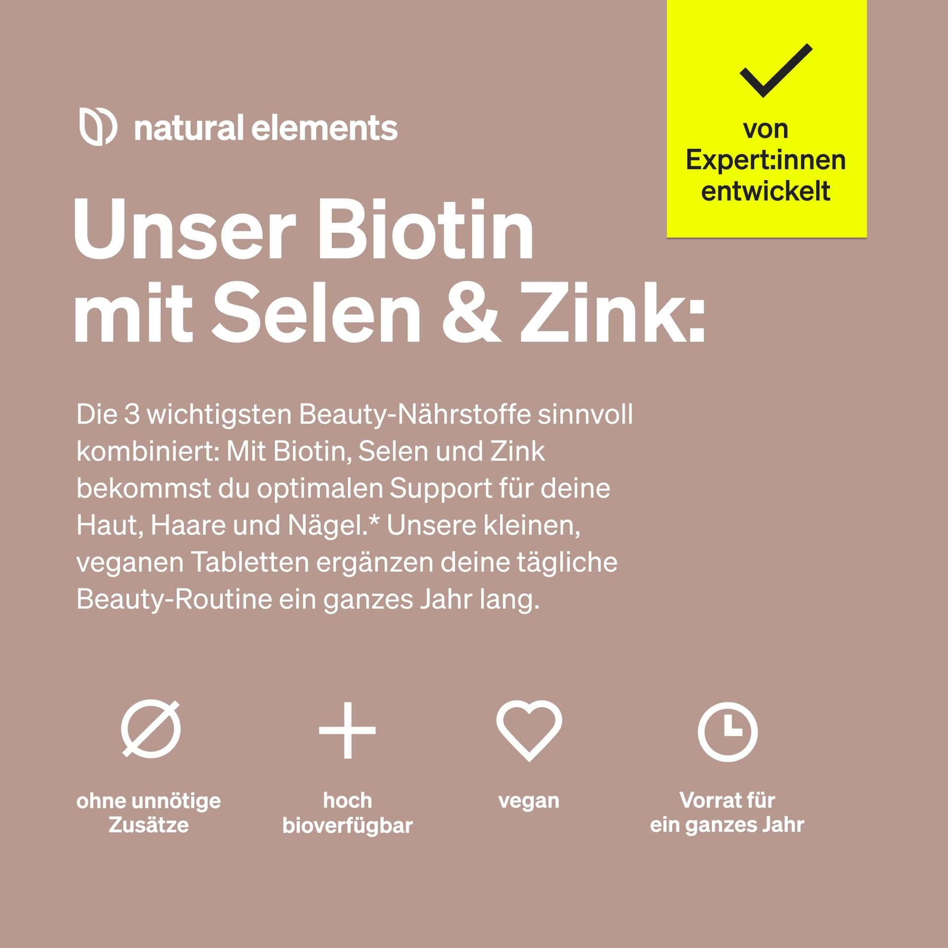 natural elements Biotine Complexe 365 Comprimés – Bild 3