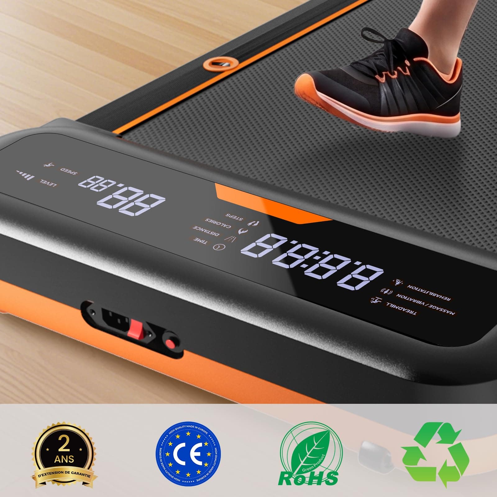 JAGJOG Walking Pad mit 7% Steigung,4 in 1 Laufband für Zuhause mit – Bild 8