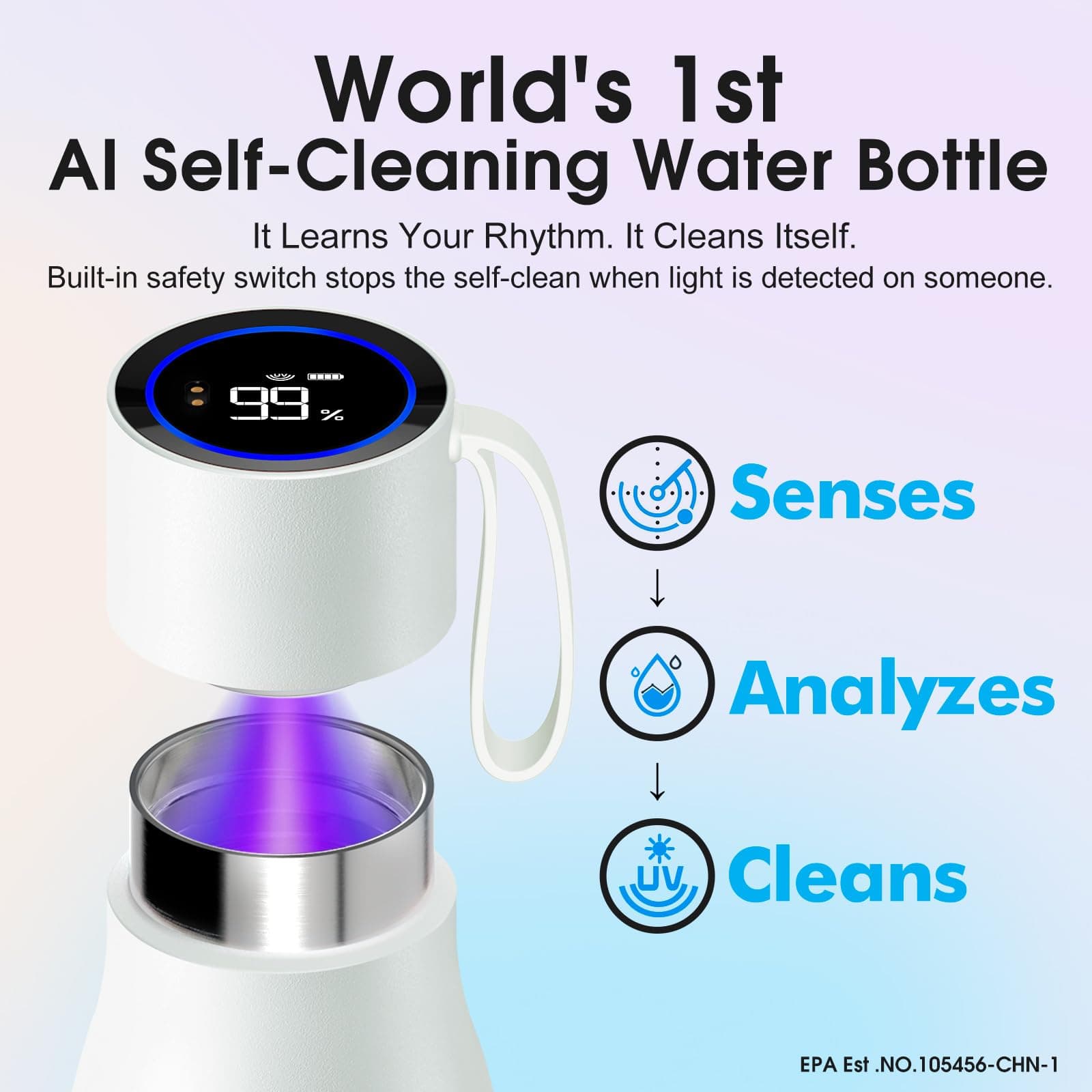VSITOO Mini-Smart-Wasserflasche – Bild 2