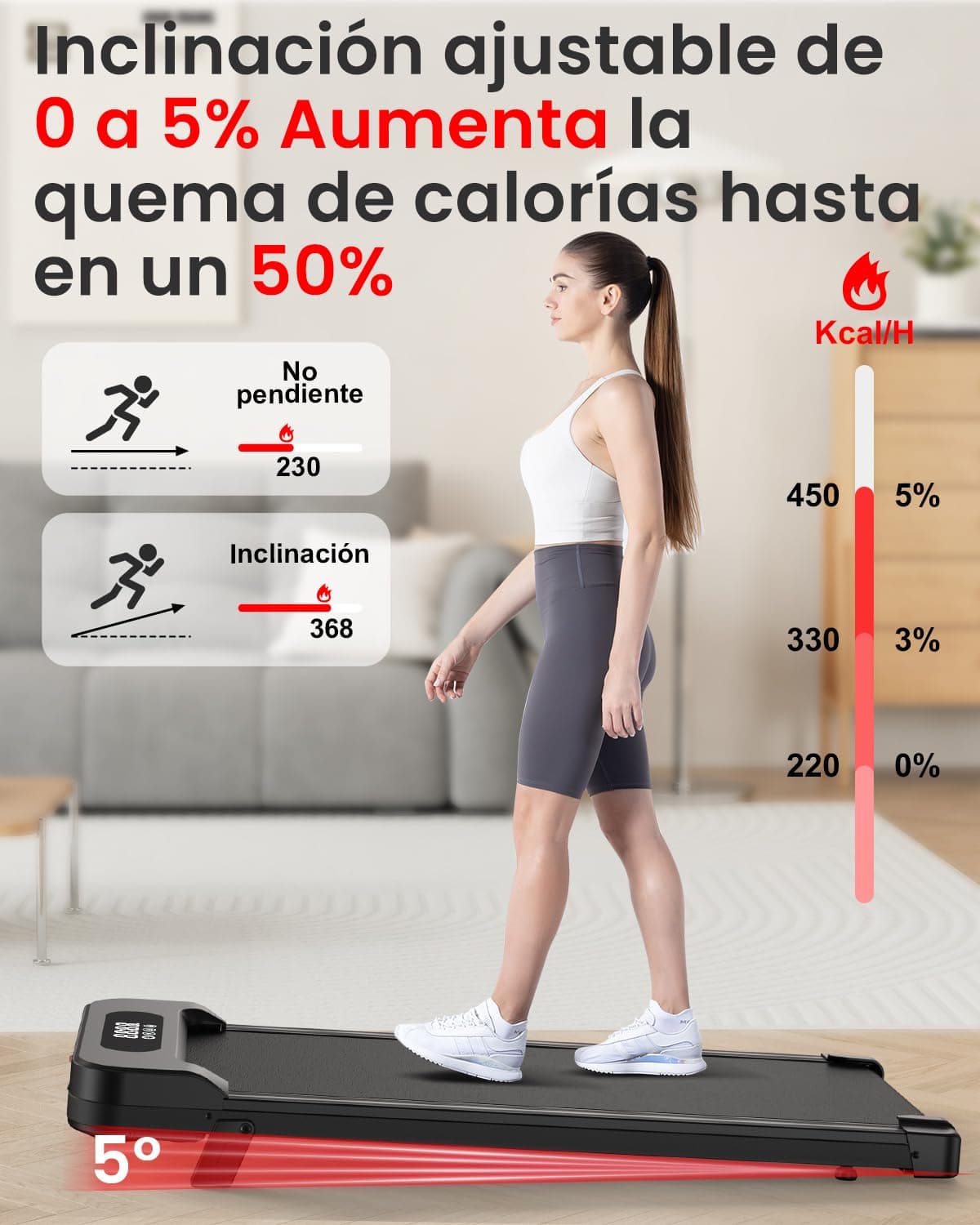 HOMEFITNESSCODE Cinta de Correr y Andar 3 en 1 con – Bild 3