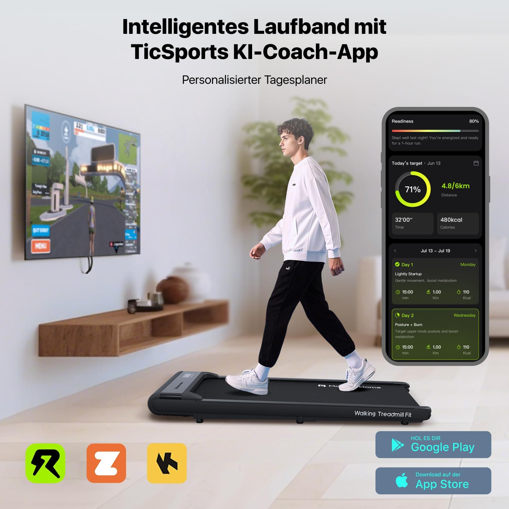 Mobvoi Walking Pad Untertisch-Laufband – Bild 5