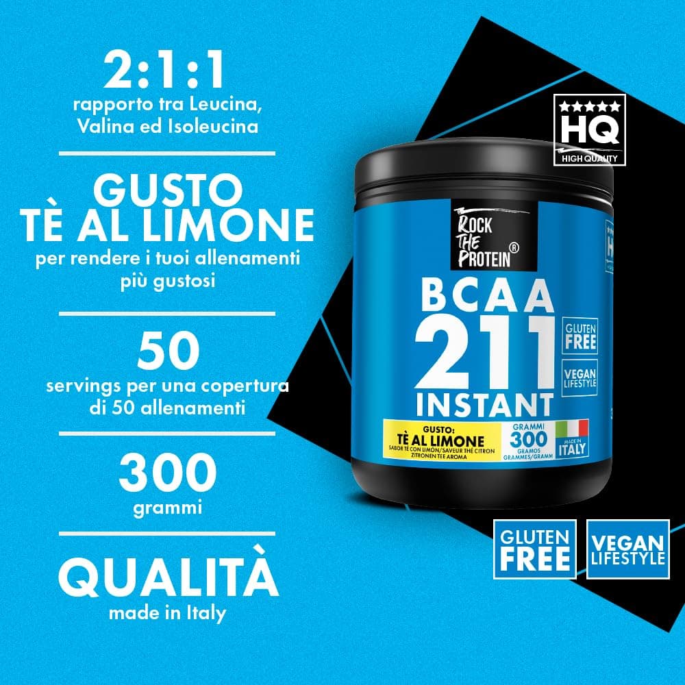 Rock The Protein Aminoacidi Ramificati BCAA 2 1 1 300g – Bild 3
