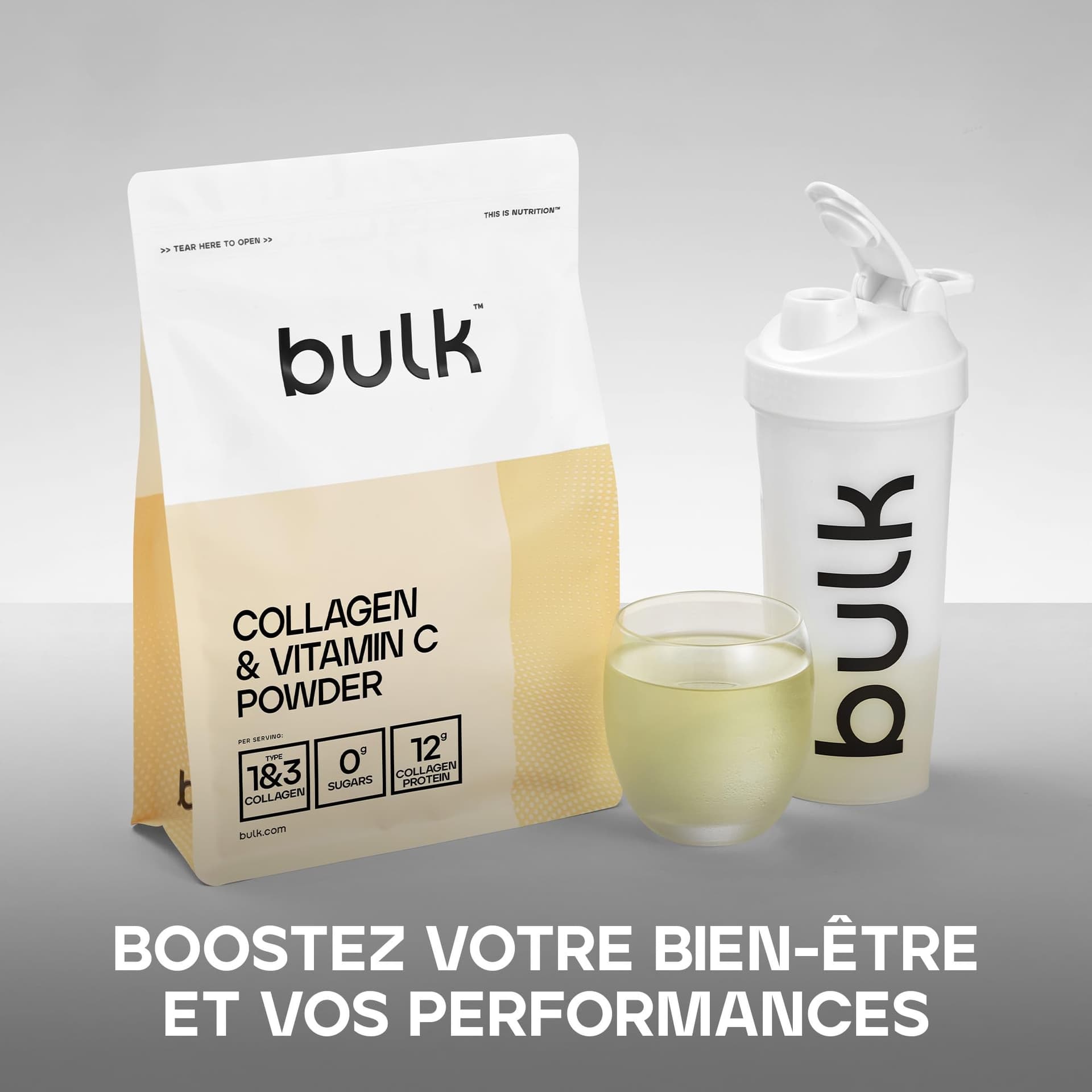 Bulk Collagène et Vitamine C en Poudre, 12 000 mg – Bild 2