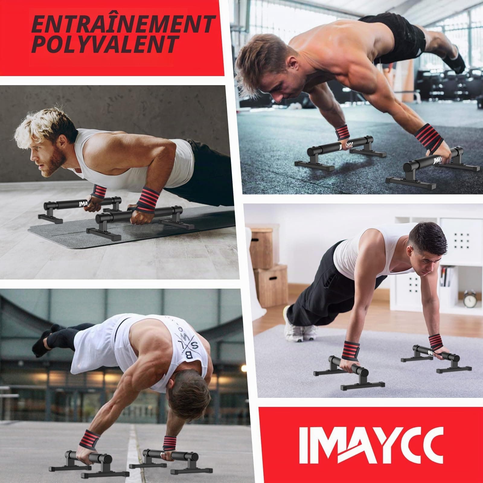 IMAYCC 50CM Poignées de Pompes avec Bandage pour – Bild 7