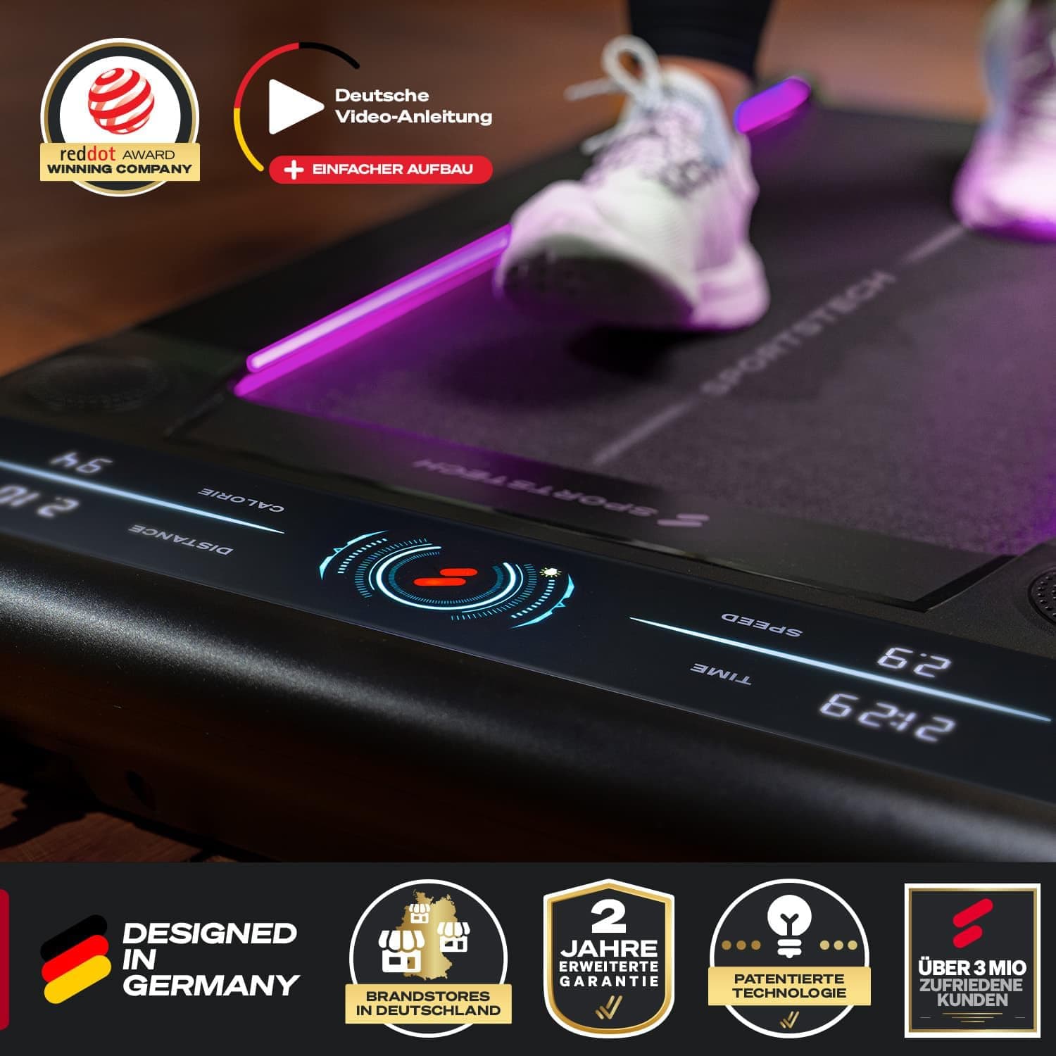 Sportstech sWalk Walking Pad Laufband mit LED – Bild 4