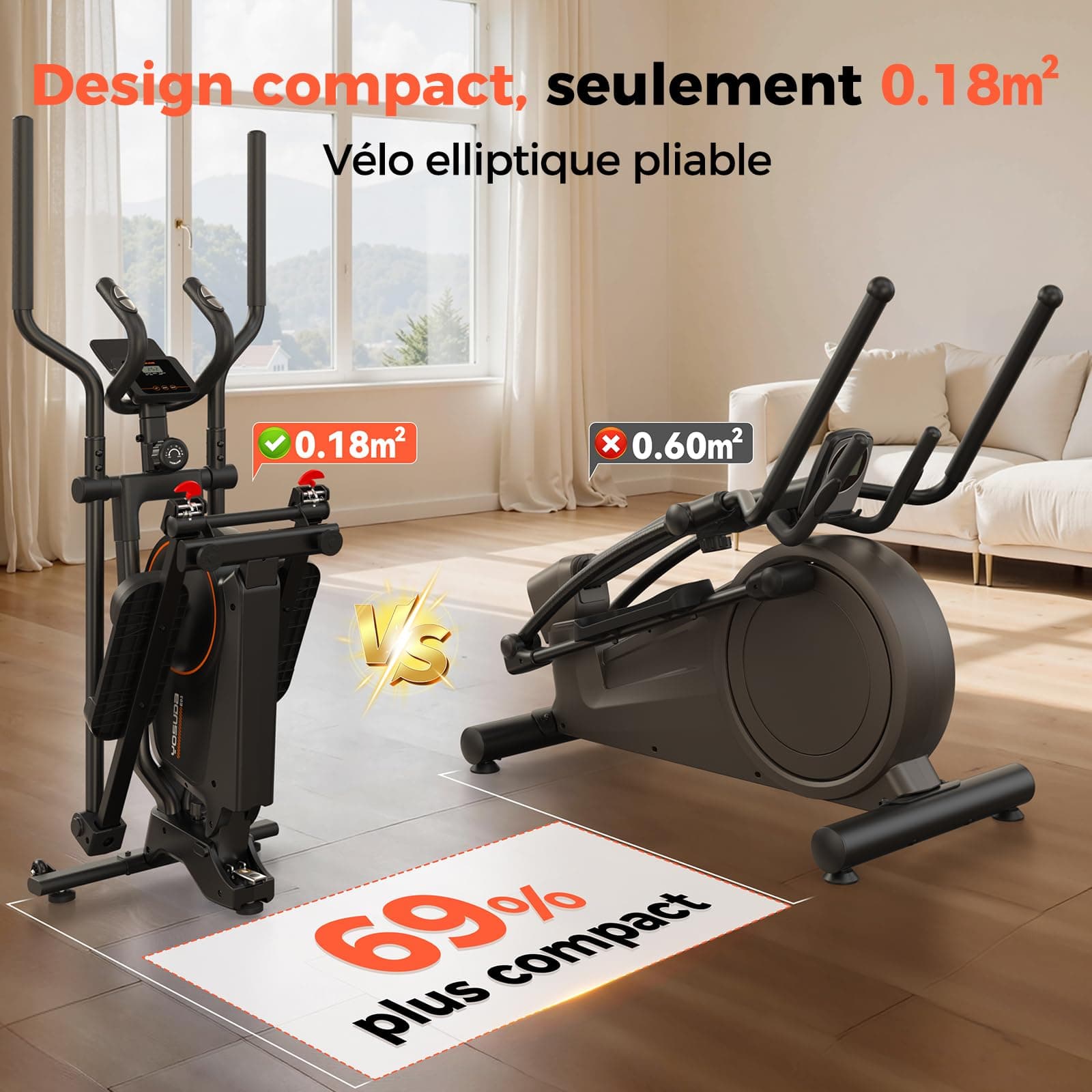 YOSUDA ​​Klappbarer Crosstrainer für Zuhause – Bild 2