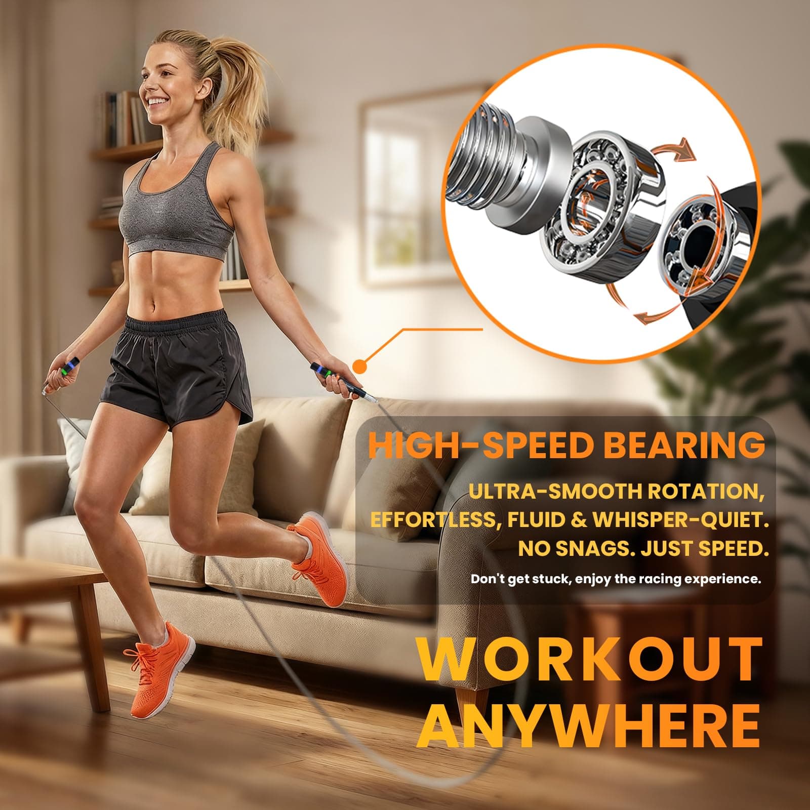 letskiip Speed Jump Rope for CrossFit & Boxing – Bild 2