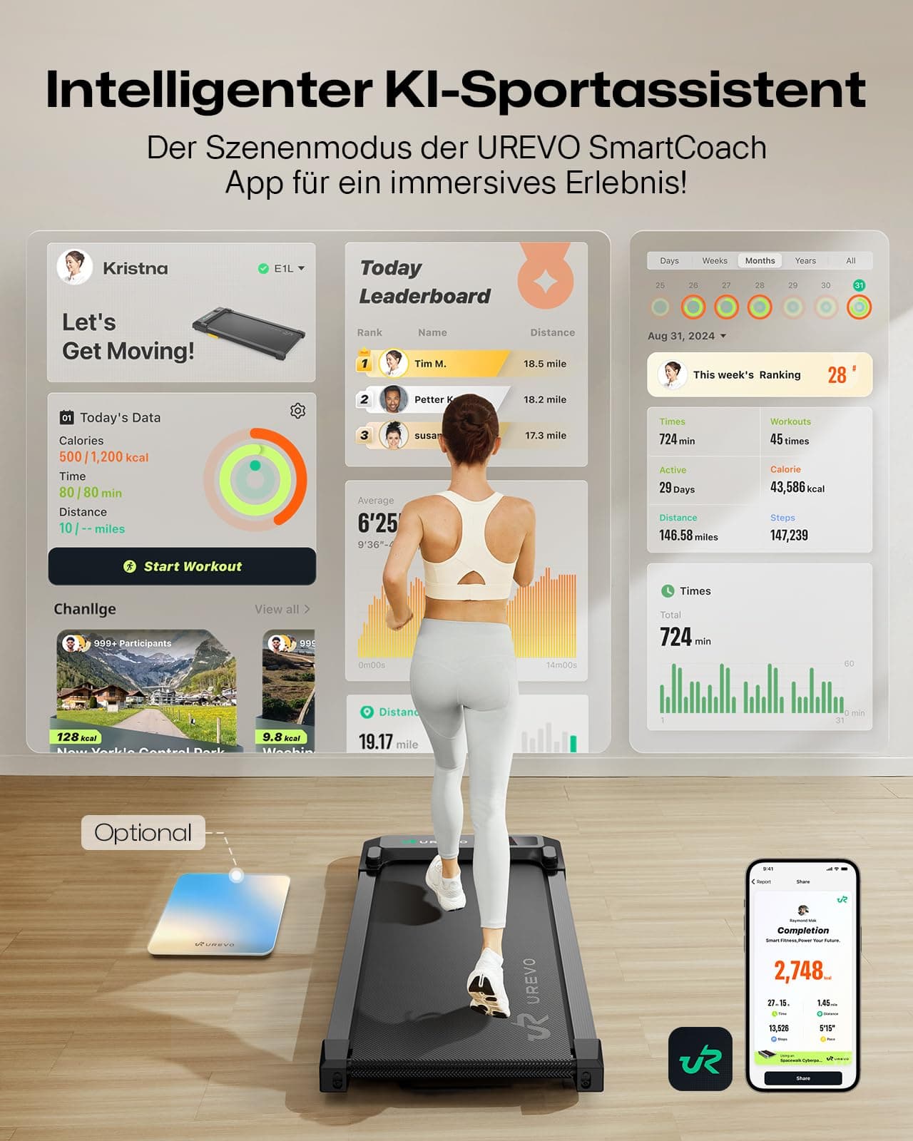 UREVO Smart Walking Pad – Bild 3