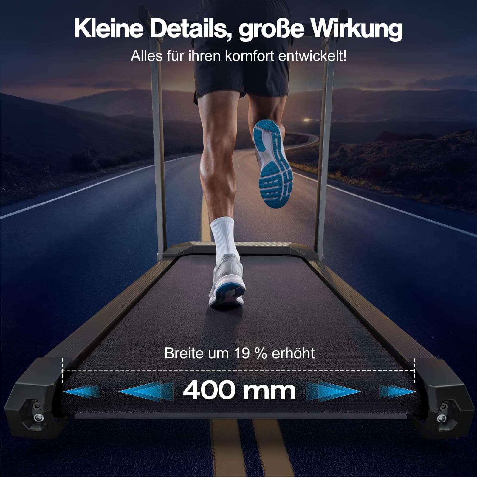 ZENRUN Laufband für Zuhause mit Steigung – Bild 6