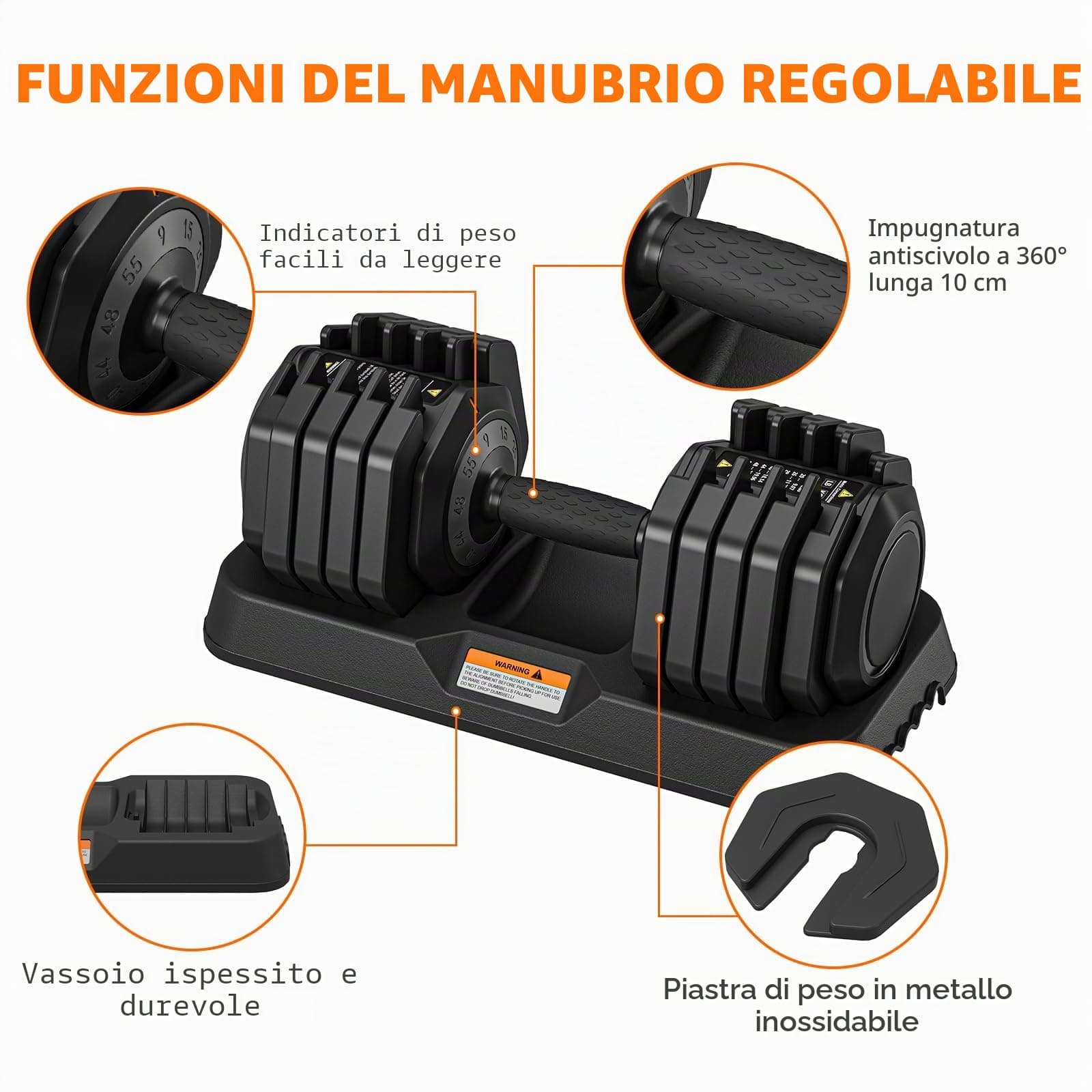 Dripex Set di manubri Dripex, set di manubri regolabili 25kg – Bild 4