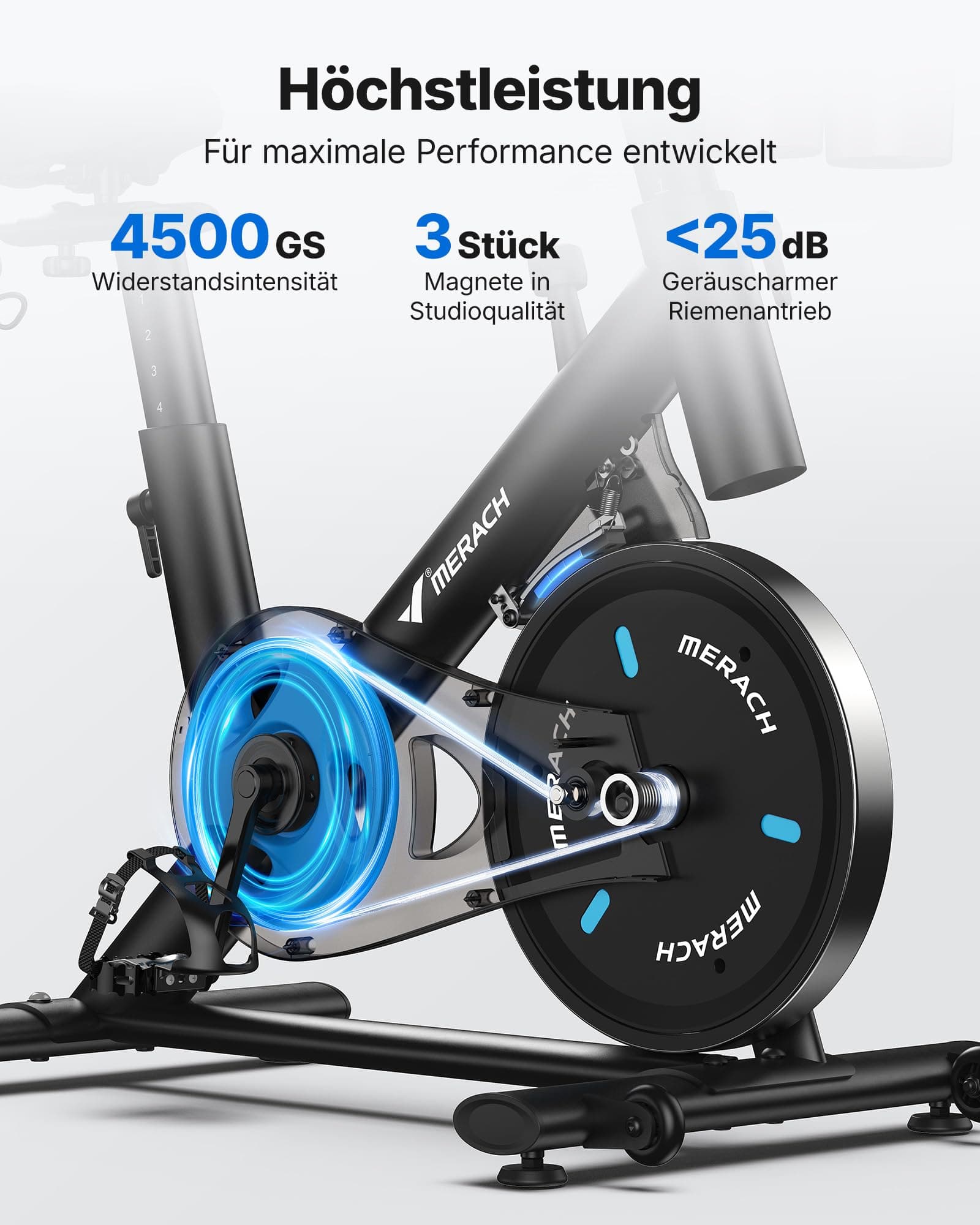 MERACH Heimtrainer Fahrrad mit 15,6" – Bild 5