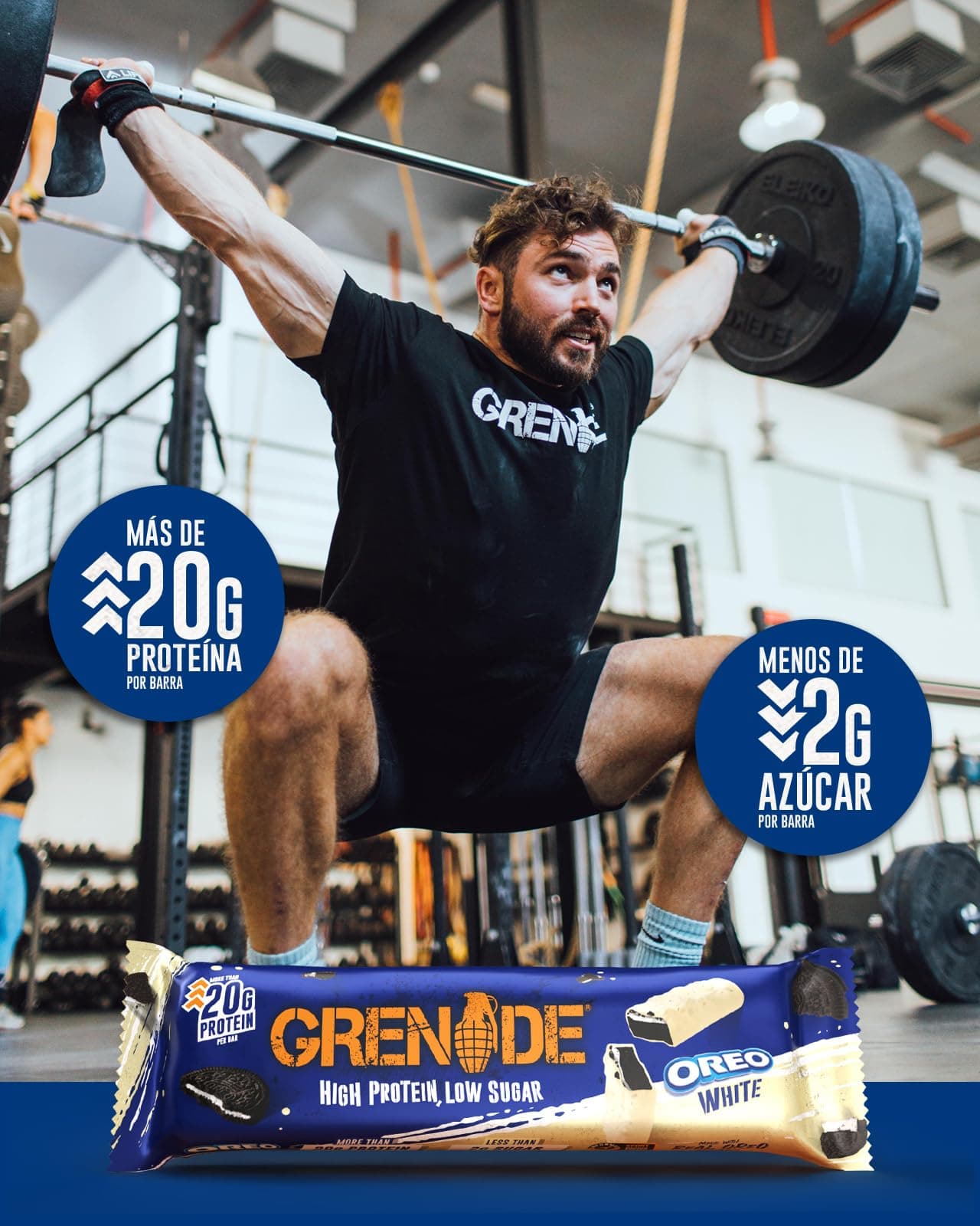 Grenade Proteinriegel, OREO White – Proteinreich & Zuckerarm, 12 x 60 g – Bild 8