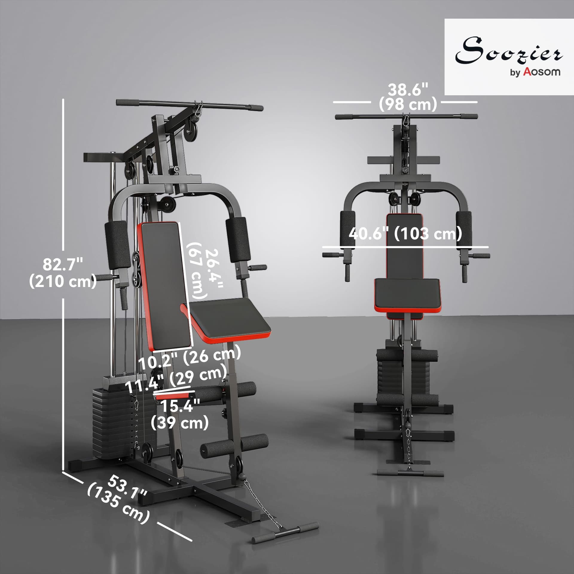 Soozier Home Gym Equipment Weight Training Machine – Bild 7