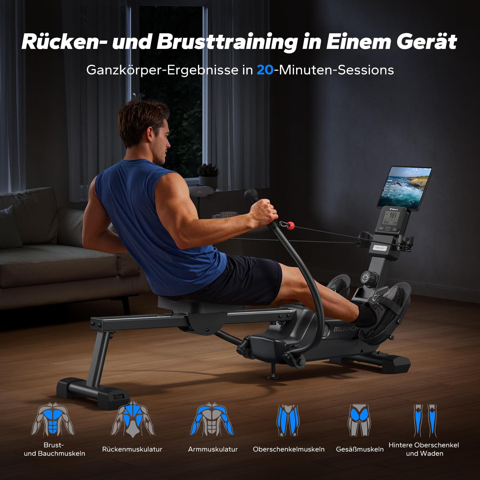 MERACH Rudergerät für Zuhause – Bild 4