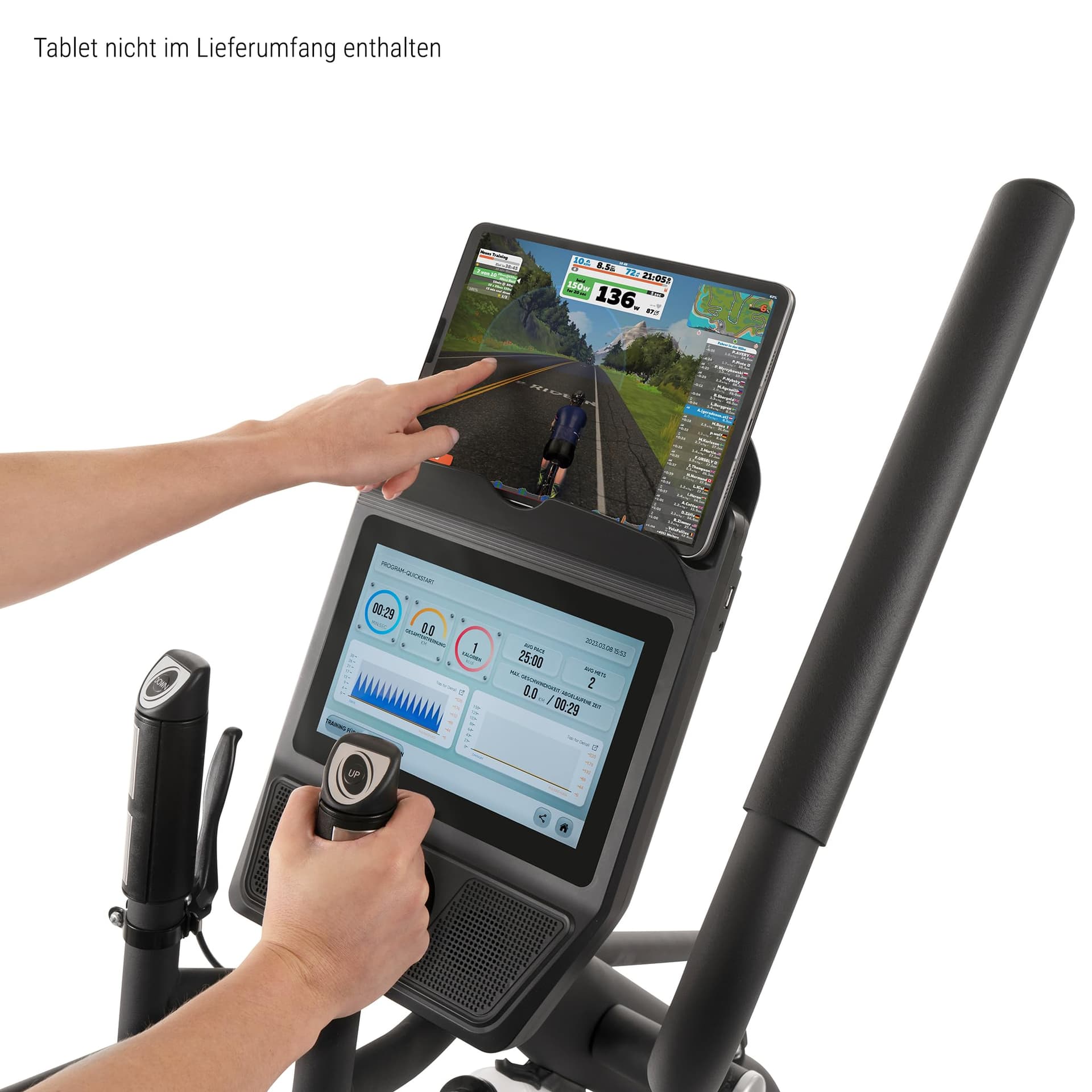 HAMMER Finnlo Ellipsentrainer E-Glide SRT – Profi Crosstrainer für Zuhause, 20 kg – Bild 2