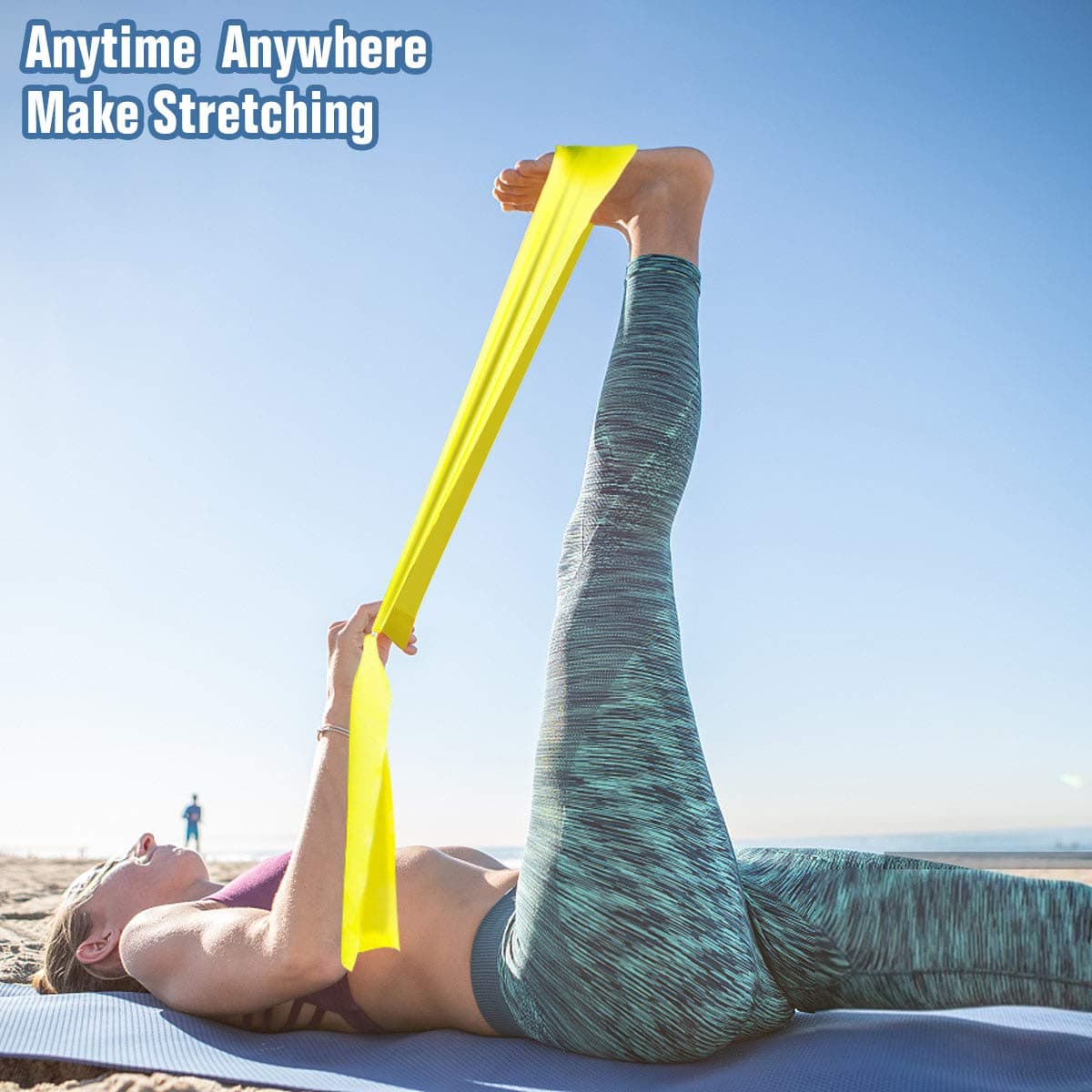 HAIBEI Resistance Bands Set Stretch Band Elastic Exercise – Bild 6