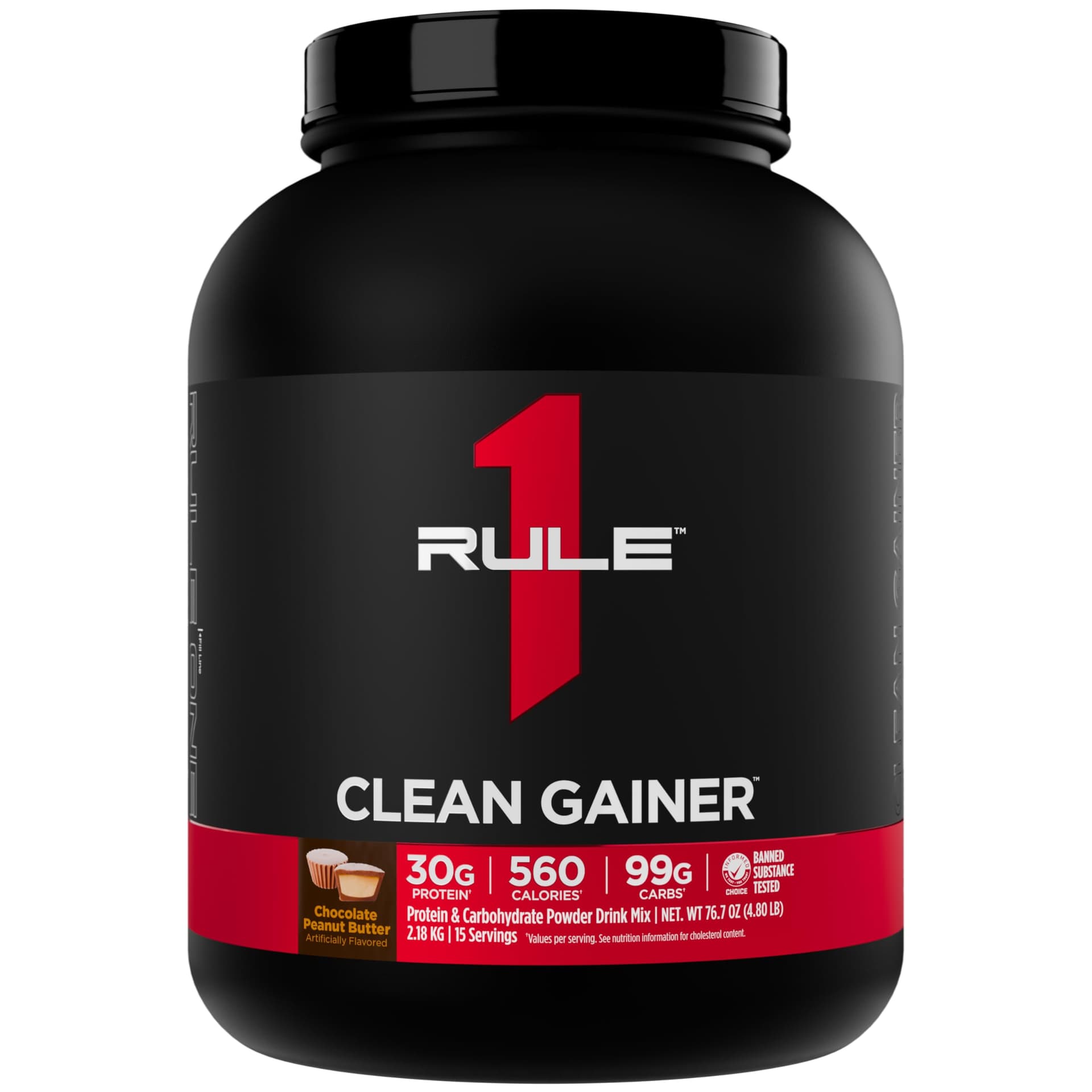 Rule 1 Proteins Clean Gainer - High-Protein Lean Gain Formula with 560 Calories, 30g