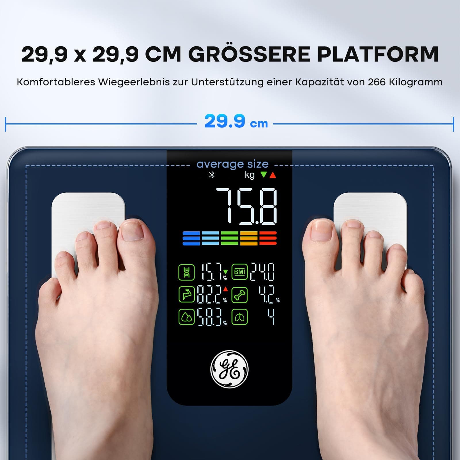 Global eFit GE Körperfettwaage Digital Körperanalysewaage – Bild 3