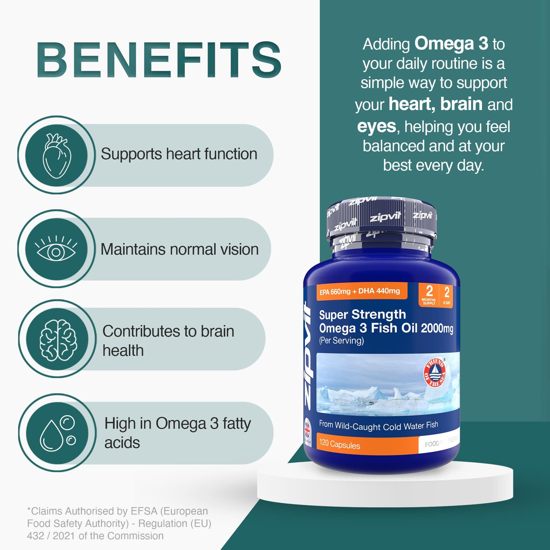 Zipvit Omega 3 Fish Oil 2000mg – Bild 2