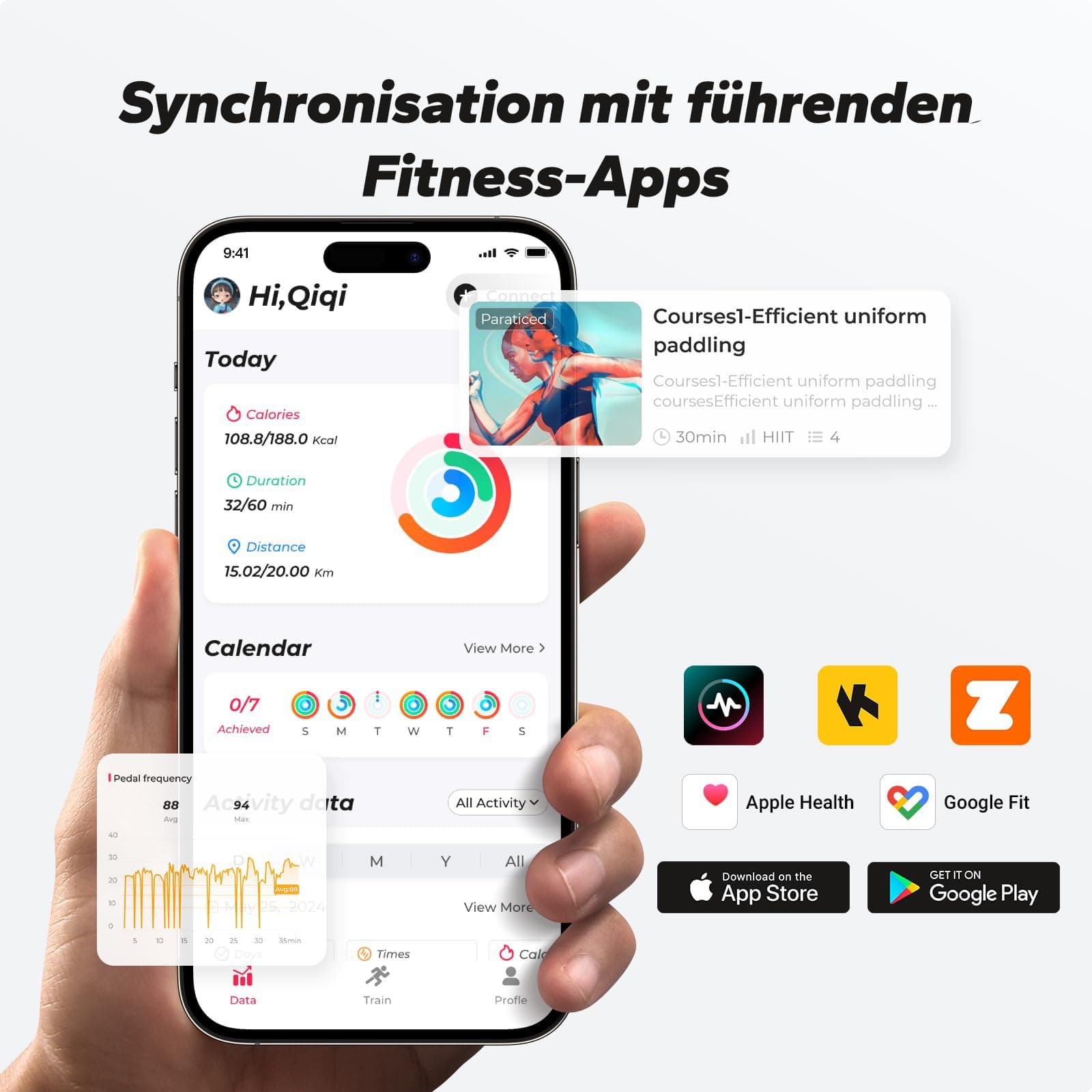 MERACH Heimtrainer Fahrrad mit Magnetischem Widerstand – Bild 6