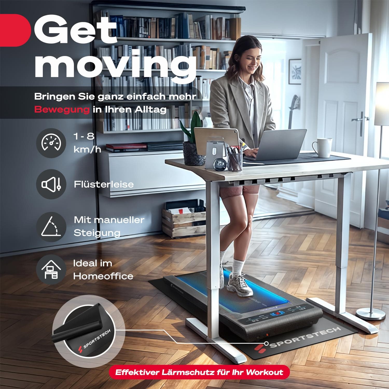 Sportstech sWalk Walking Pad – Bild 2