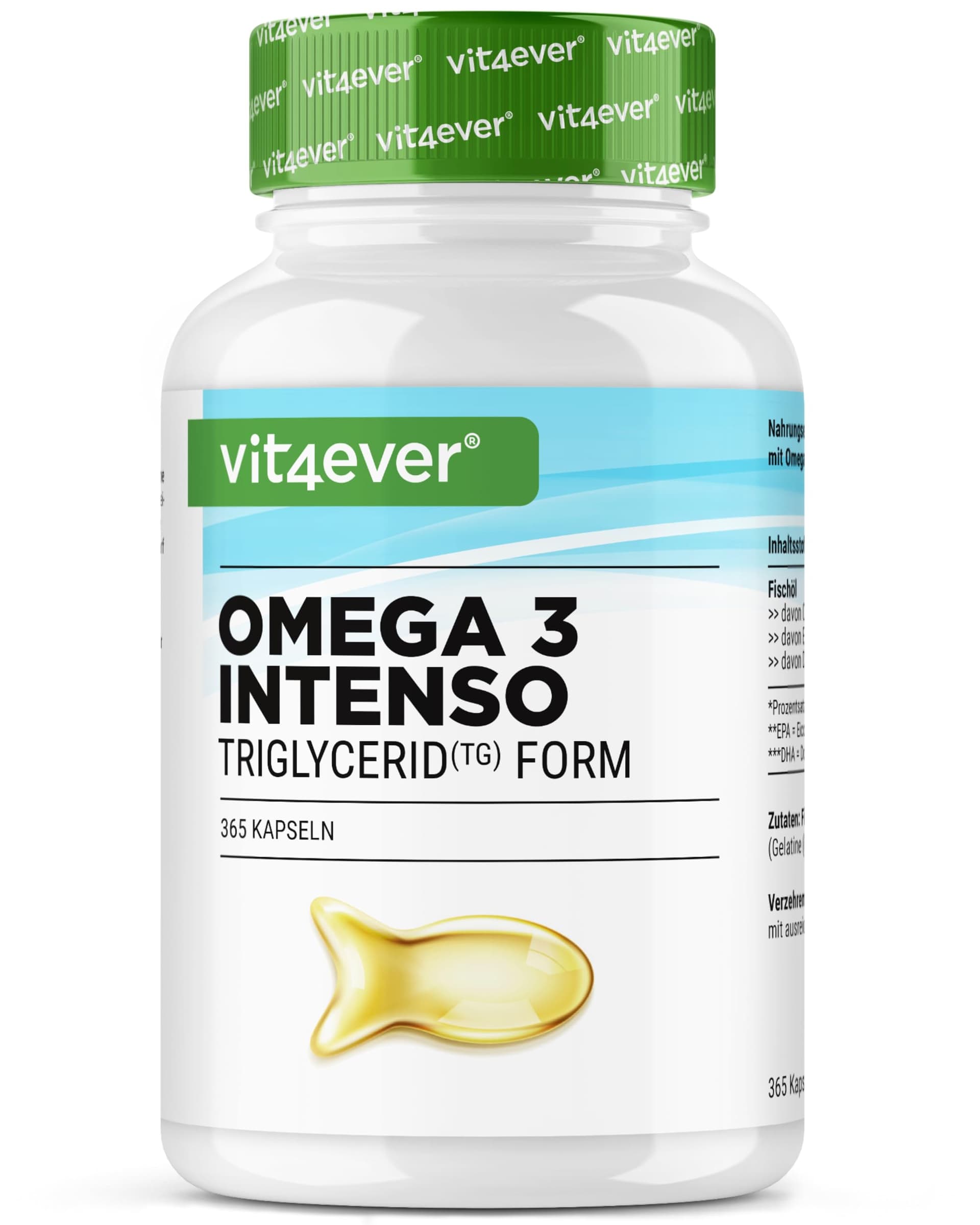 Vit4ever Premium Omega 3 met 80% Omega-3-Vetzuren - 365 Capsules