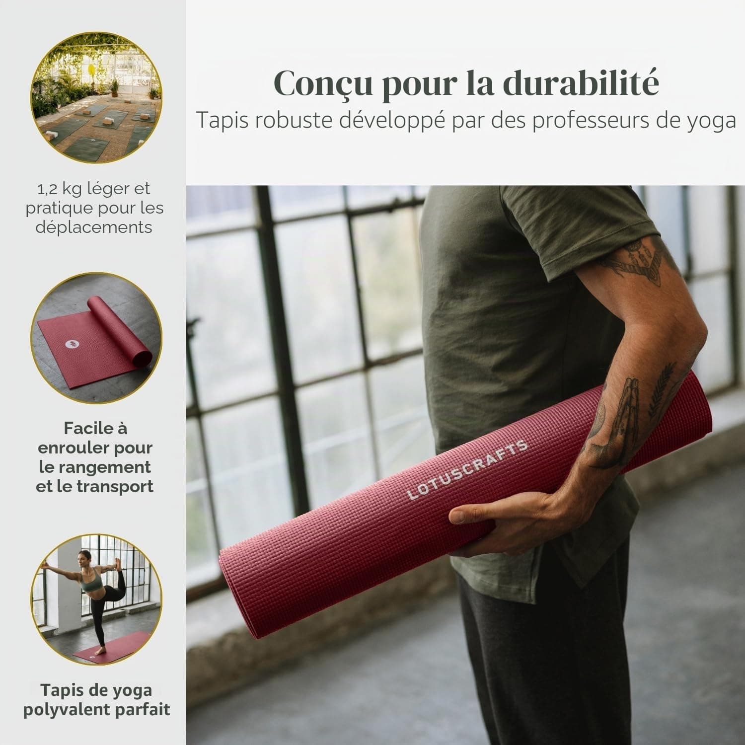 Lotuscrafts Tapis de yoga antidérapant – Bild 3
