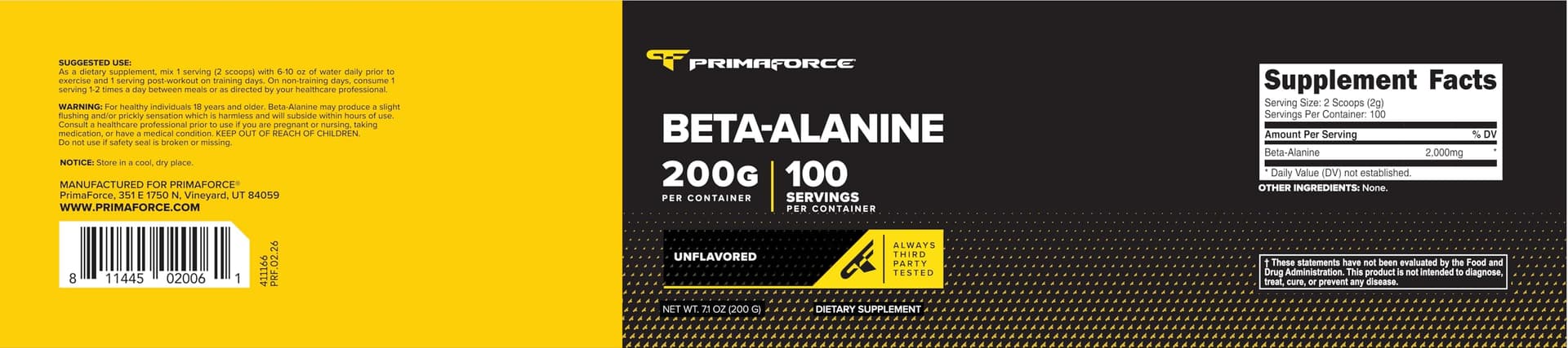 Primaforce Beta Alanine Powder – Bild 5