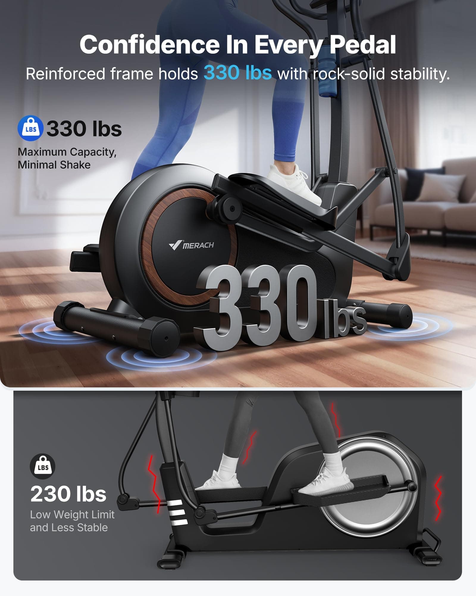 MERACH Selbstbetriebener Crosstrainer für Zuhause – Bild 5