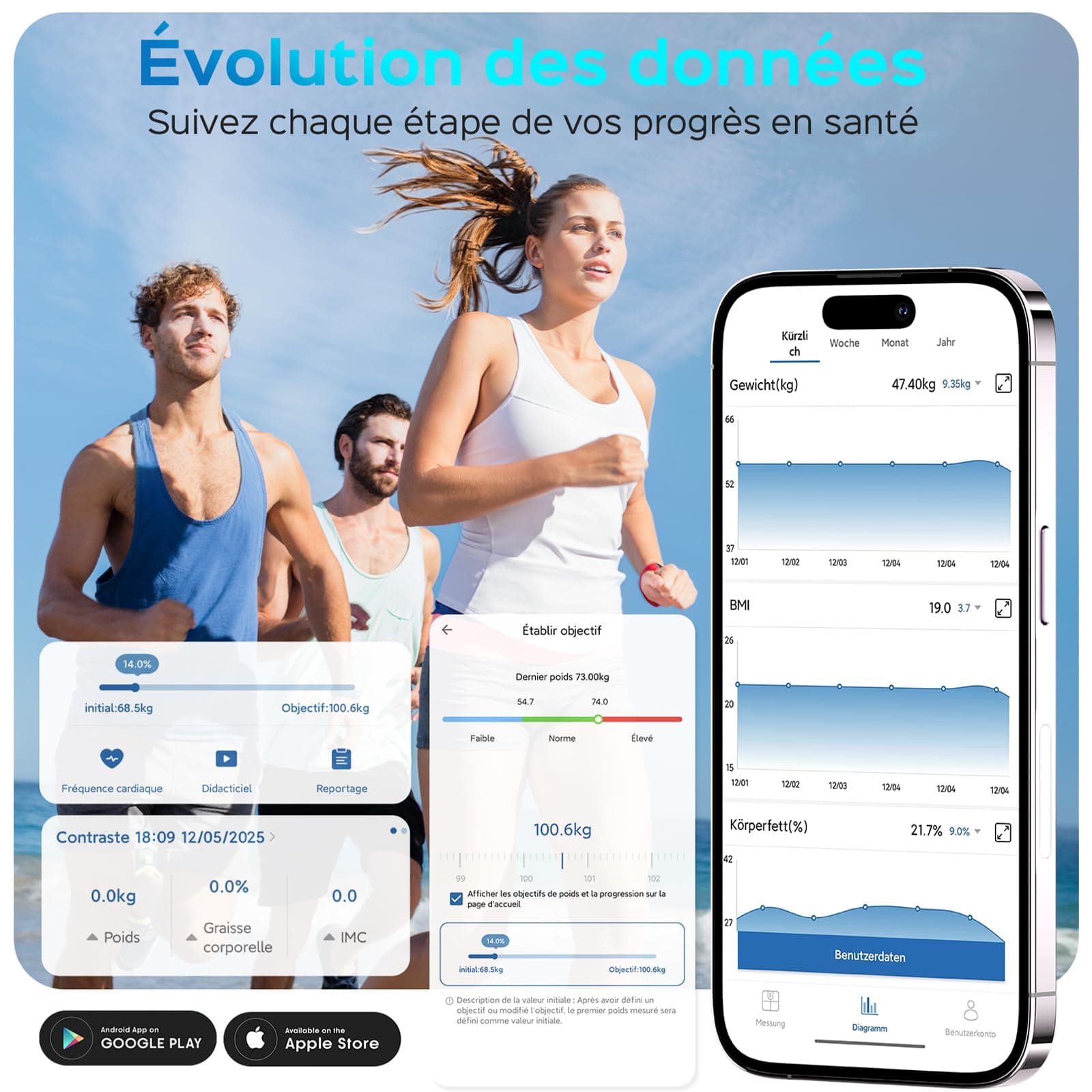 Lepulse Bilancia Pesapersone Digitale con App Bluetooth – Bild 5
