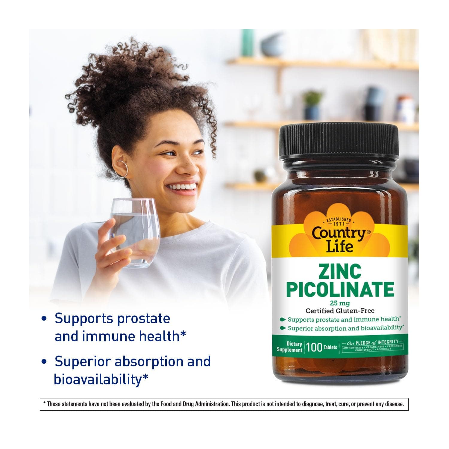 Country Life Zinc Picolinate 25 mg – Bild 2