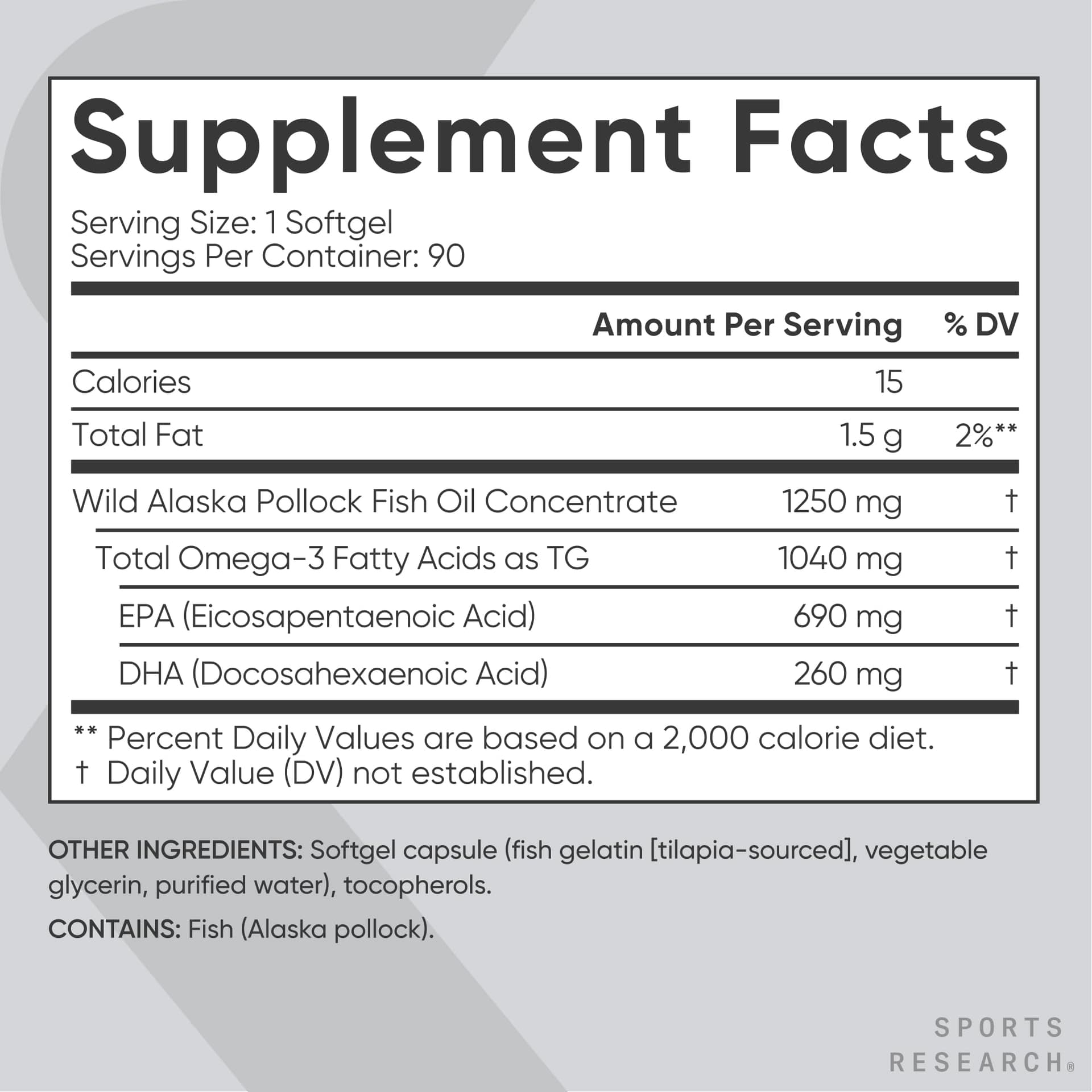 Sports Research ® Omega-3 Fish Oil 1250 – Bild 5