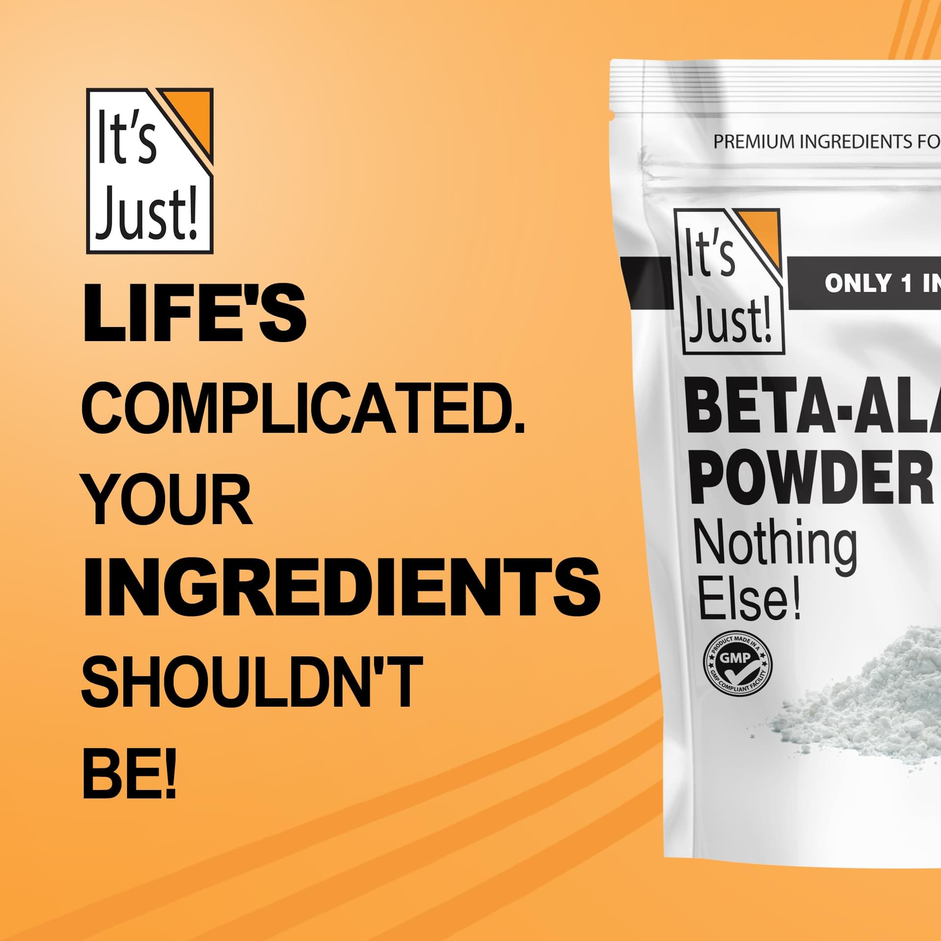 It's Just! Beta-Alanine Powder, Pre-Workout Supplement, 250g – Bild 4