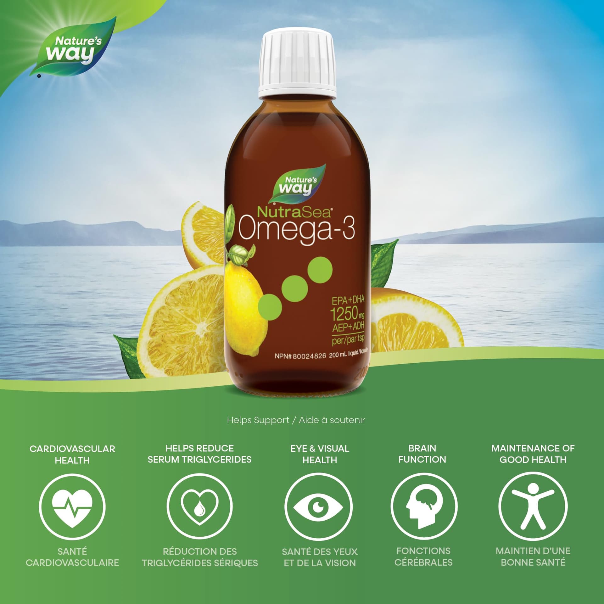 Nature's Way NutraSea Omega 3 Fish Oil Liquid Supplement – Bild 3