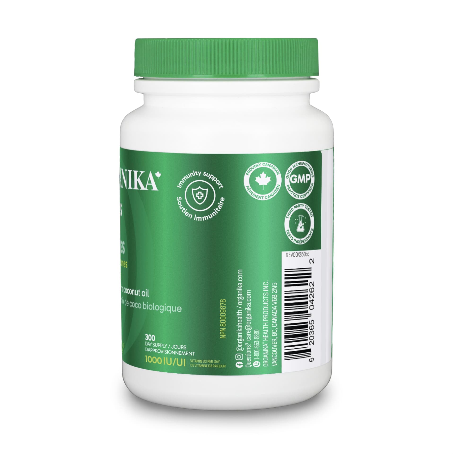 Organika Vitamin D3 + K2 (MK7)- 1000IU D3 and 120mcg K2 per – Bild 5